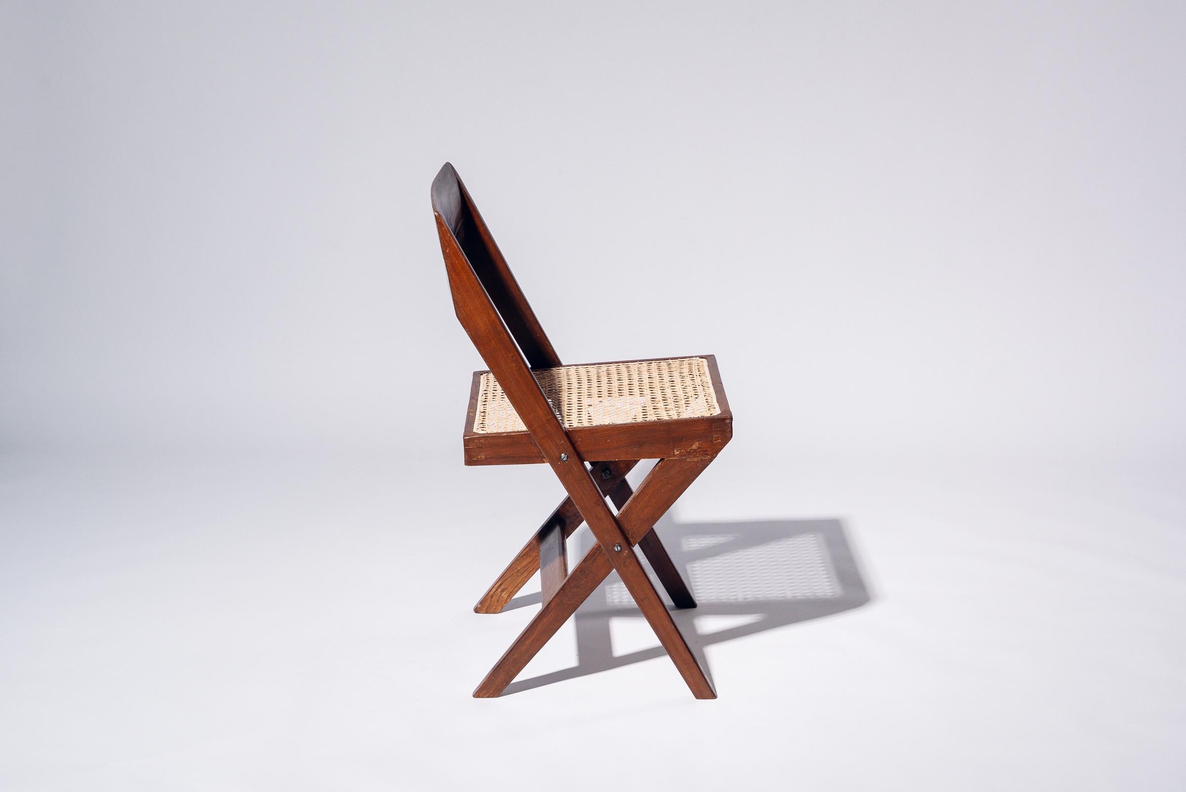 Library Chair by Pierre Jeanneret for Chandigarh, India, Circa 1959-60 In Good Condition For Sale In Tokyo, JP