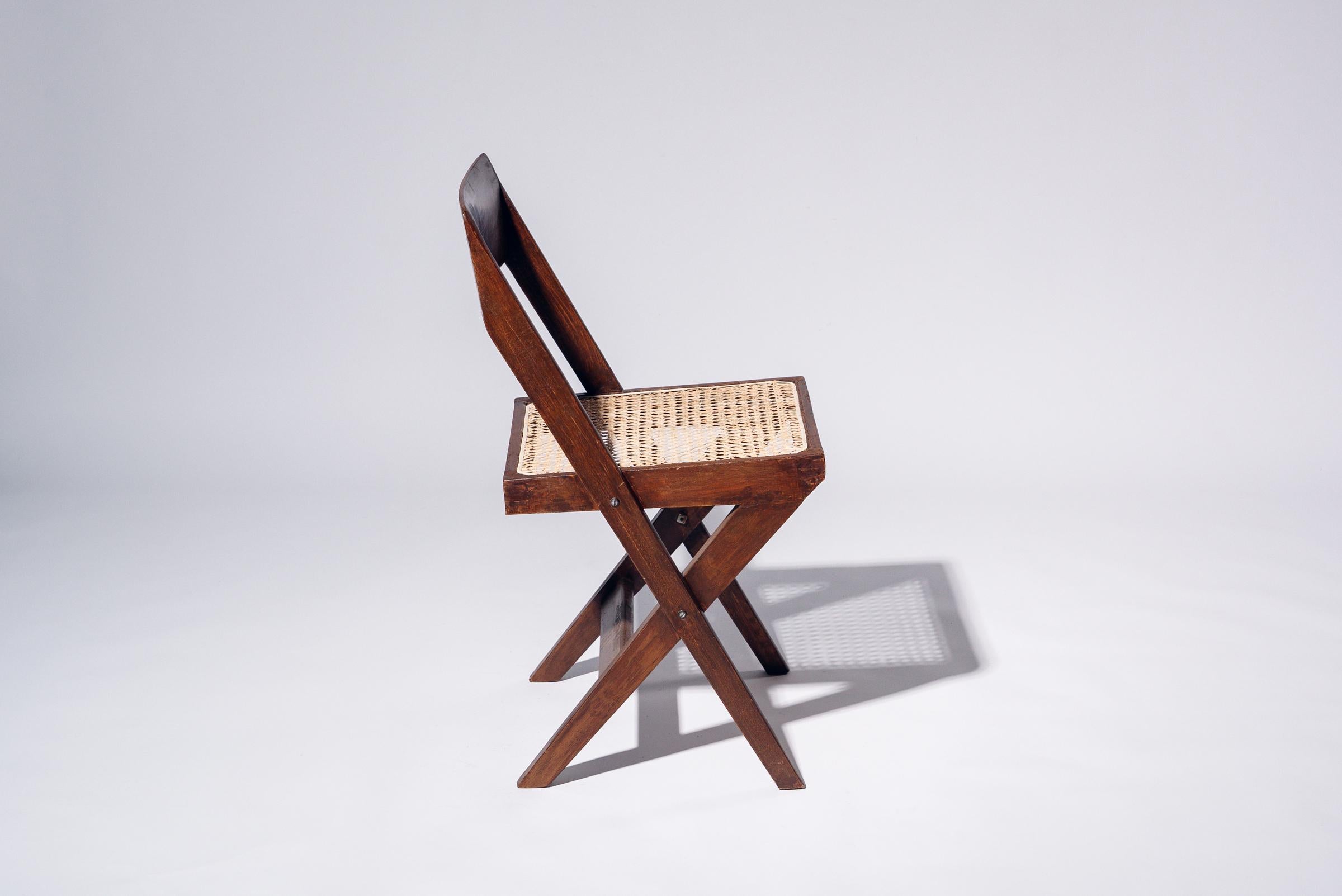 Library Chair by Pierre Jeanneret for Chandigarh, India, Circa 1959-60 In Good Condition For Sale In Tokyo, JP