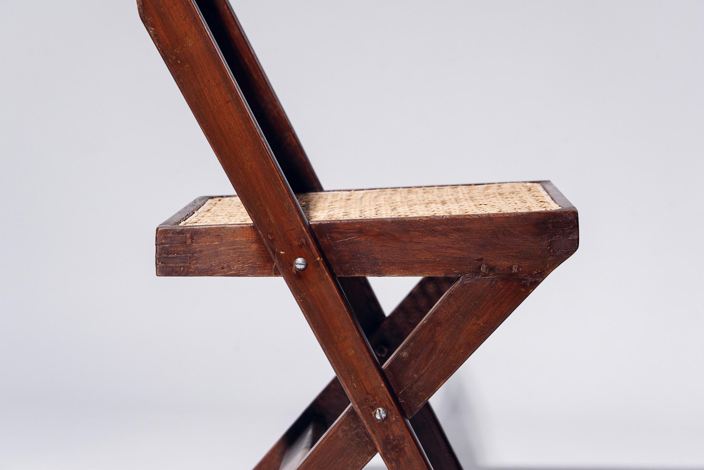 20ième siècle Chaise de bibliothèque par Pierre Jeanneret pour Chandigarh, Inde, Circa 1959-60 en vente