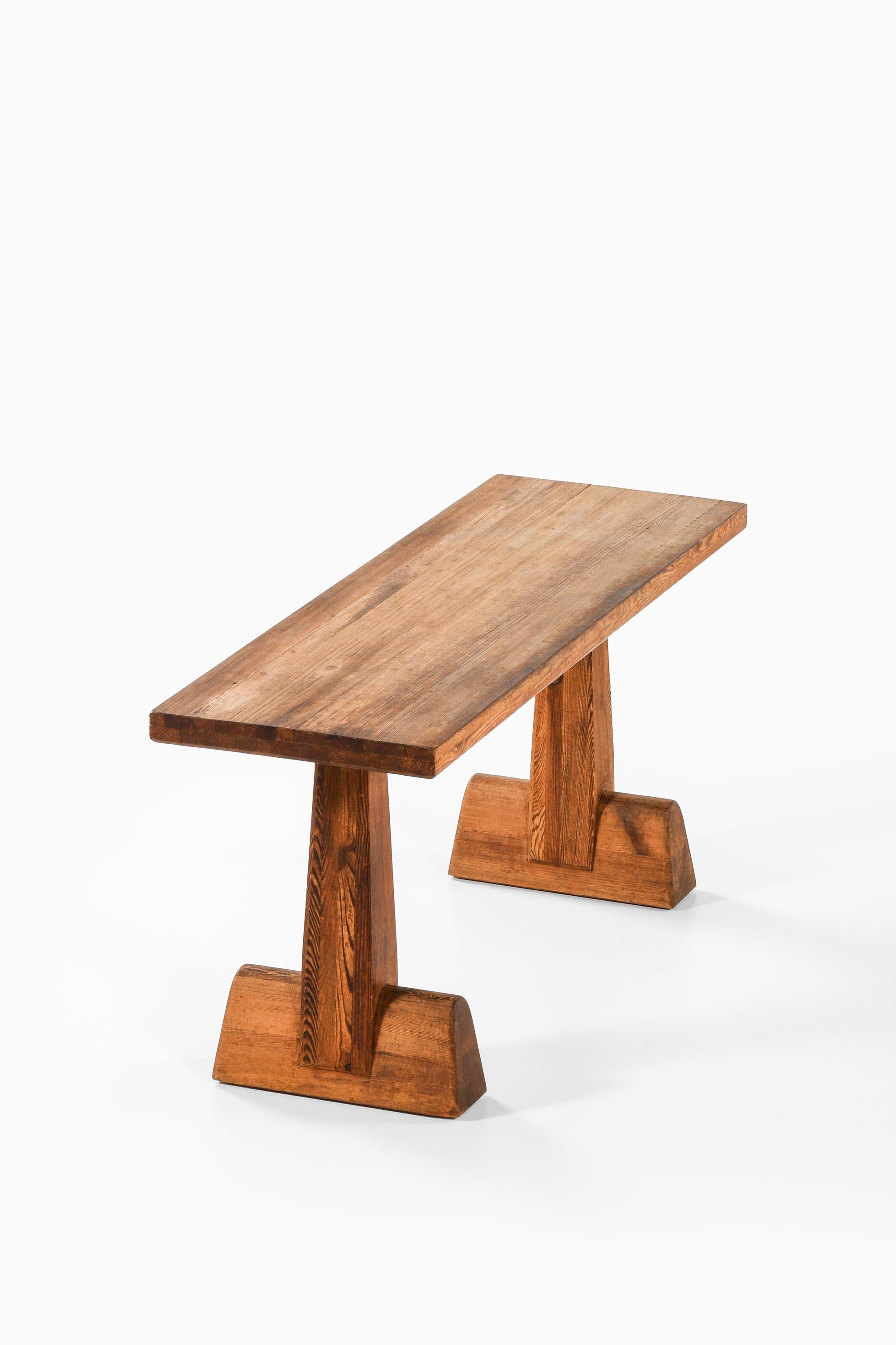 Swedish Library / Console Table in Acid-Stained Pine by Axel Einar Hjorth, 1932 For Sale