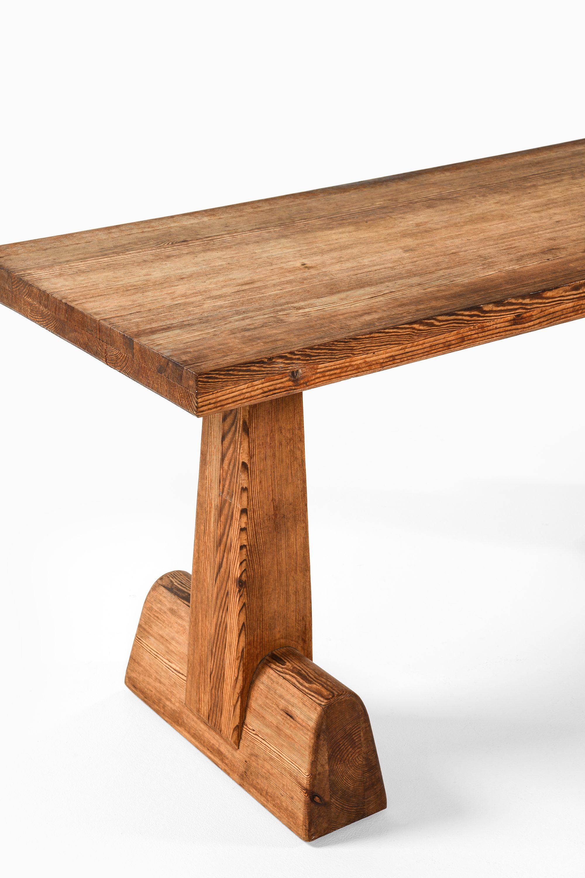 20th Century Library / Console Table in Acid-Stained Pine by Axel Einar Hjorth, 1932 For Sale