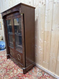 Library-Display Cabinet Empire Style – Mahogany & Gilt Bronzes