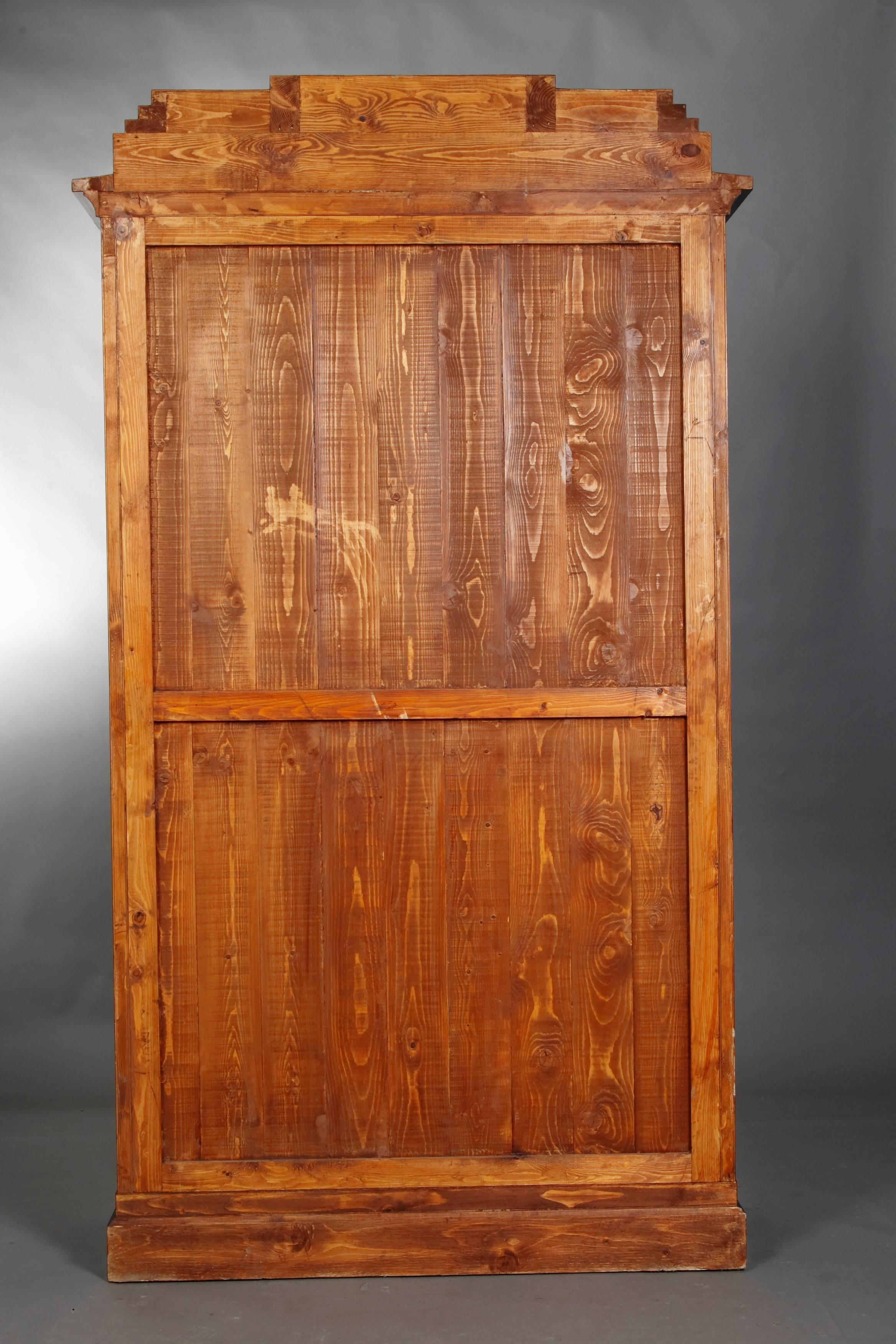 Library / Cabinet vitrine in antique Biedermeier Style  mahogany veneer For Sale 3
