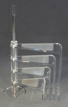 Library Four-Step Stairs Acrylic Glass from the Late 1970s