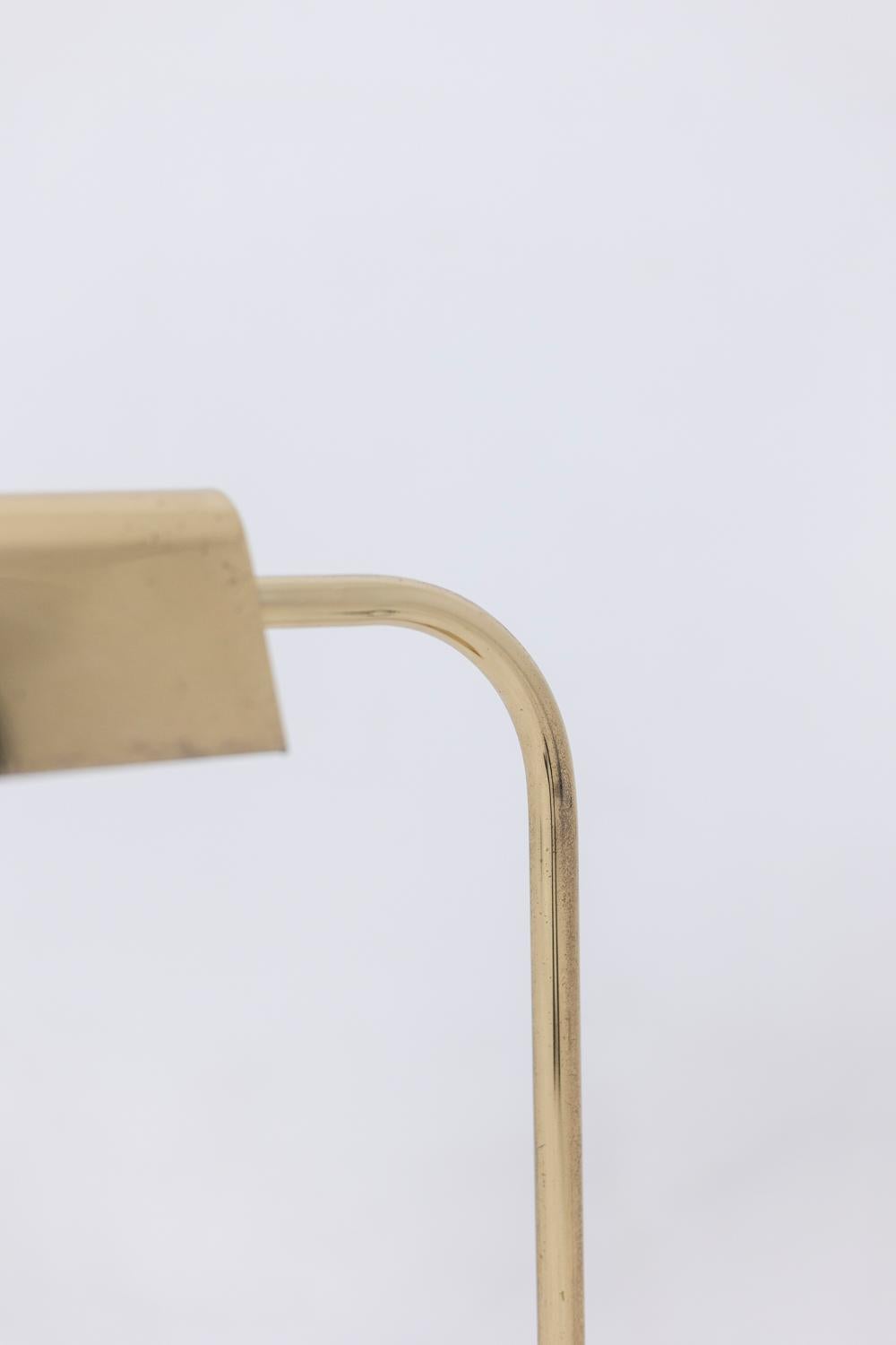 Library Lamp in Gilded Brass, 1970s For Sale 2