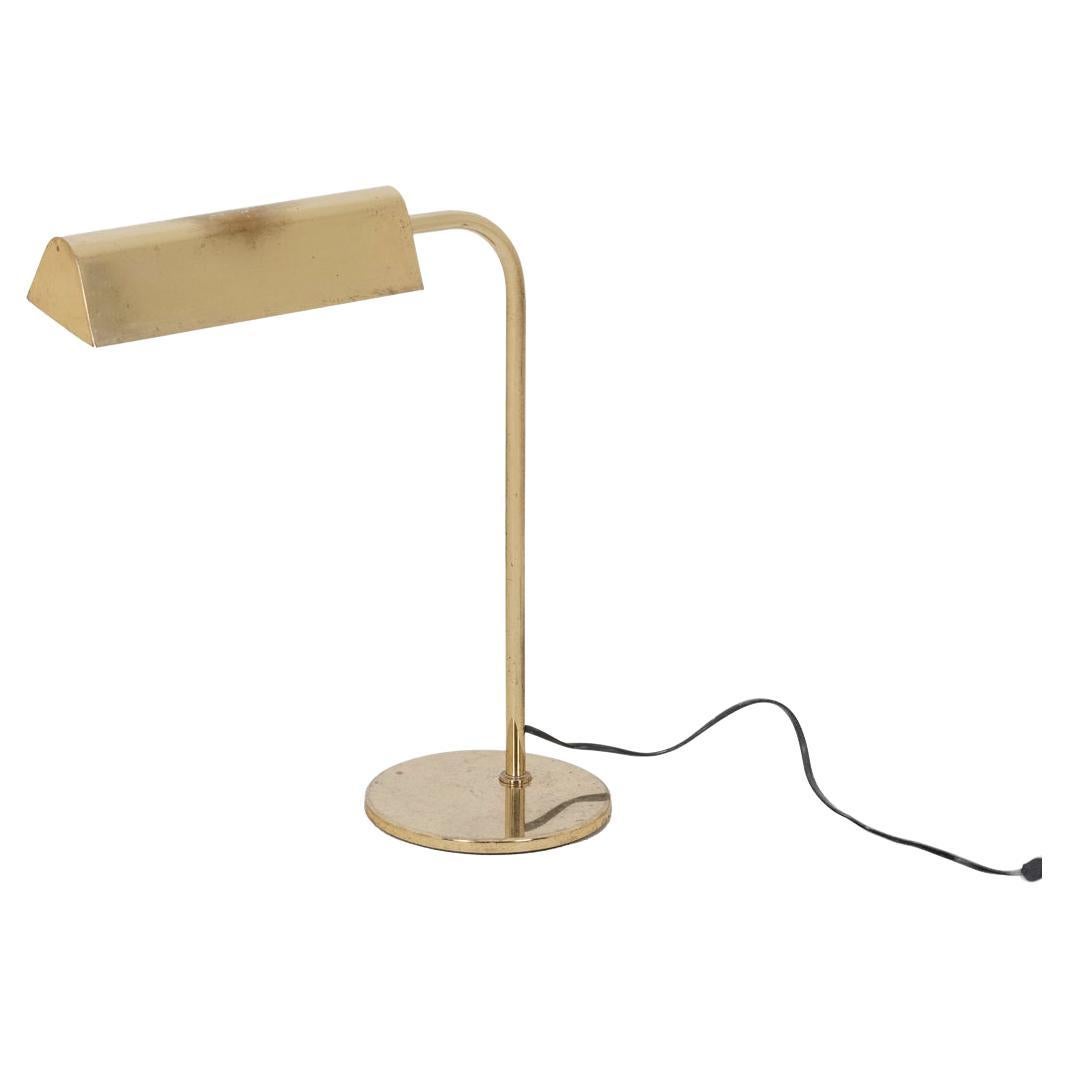 Lampe de bibliothèque en laiton doré, années 1970 en vente