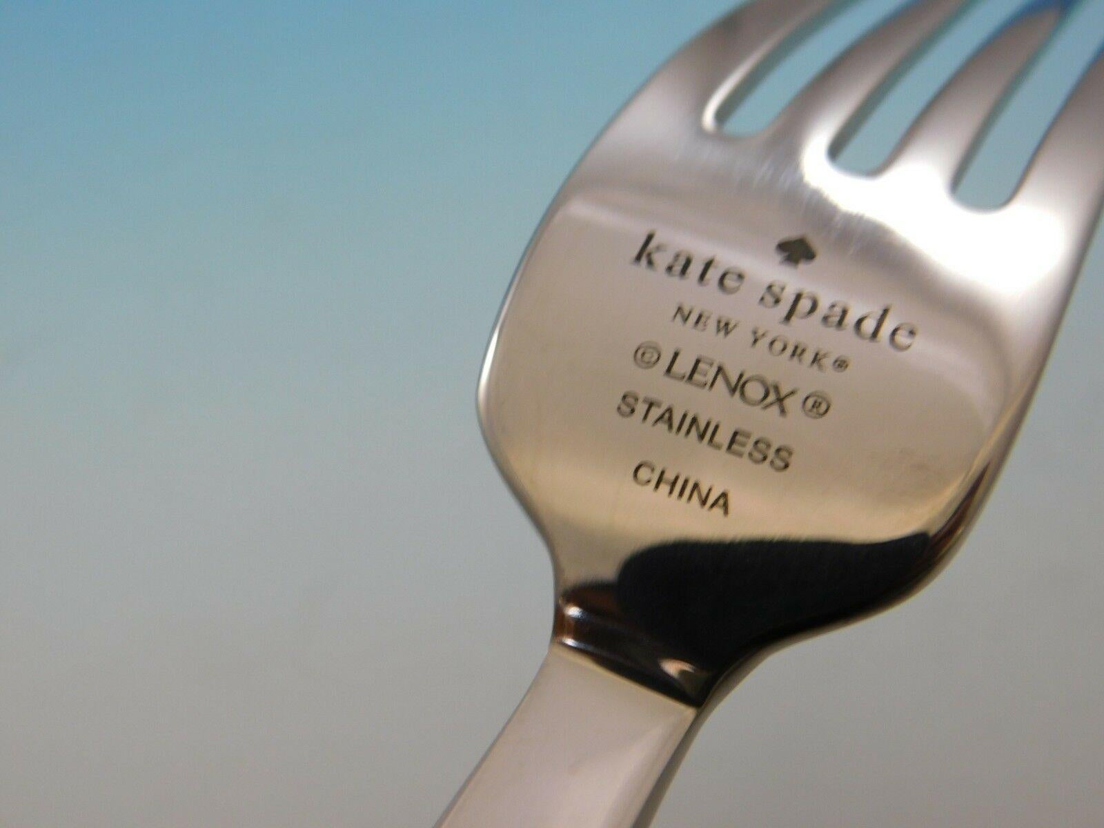 Library Lane by Kate Spade NY Stainless Steel Flatware Set Service 6 New 30 Pcs In Excellent Condition In Big Bend, WI