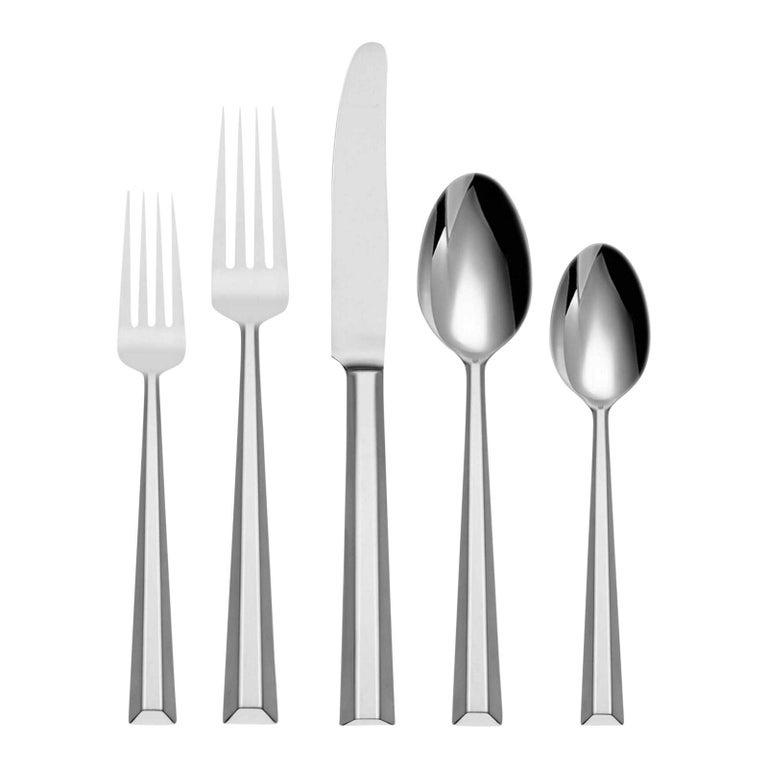 Library Lane by Kate Spade NY Stainless Steel Flatware Set Service 6 New 30  Pcs For Sale at 1stDibs | kate spade library lane flatware