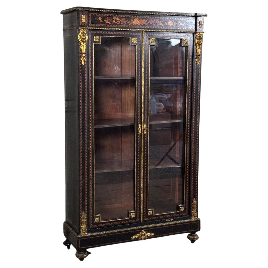 Bibliothèque, vitrine Napoléon III, Italie Vers 1880 en vente