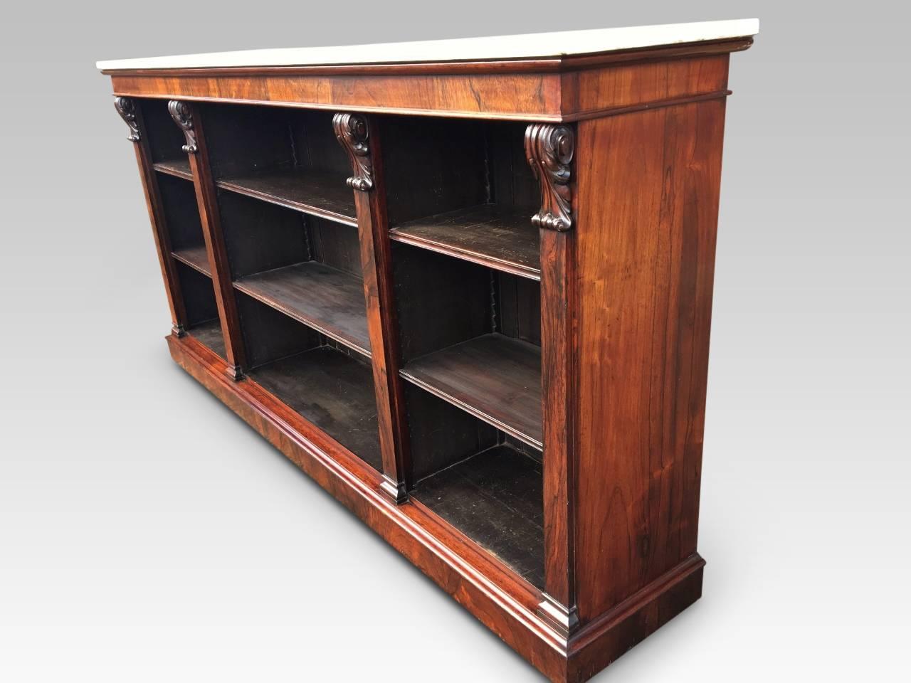  Bookcase in Rosewood, Library Open Bookcase. English, circa 1850 In Excellent Condition In Honiton, Devon