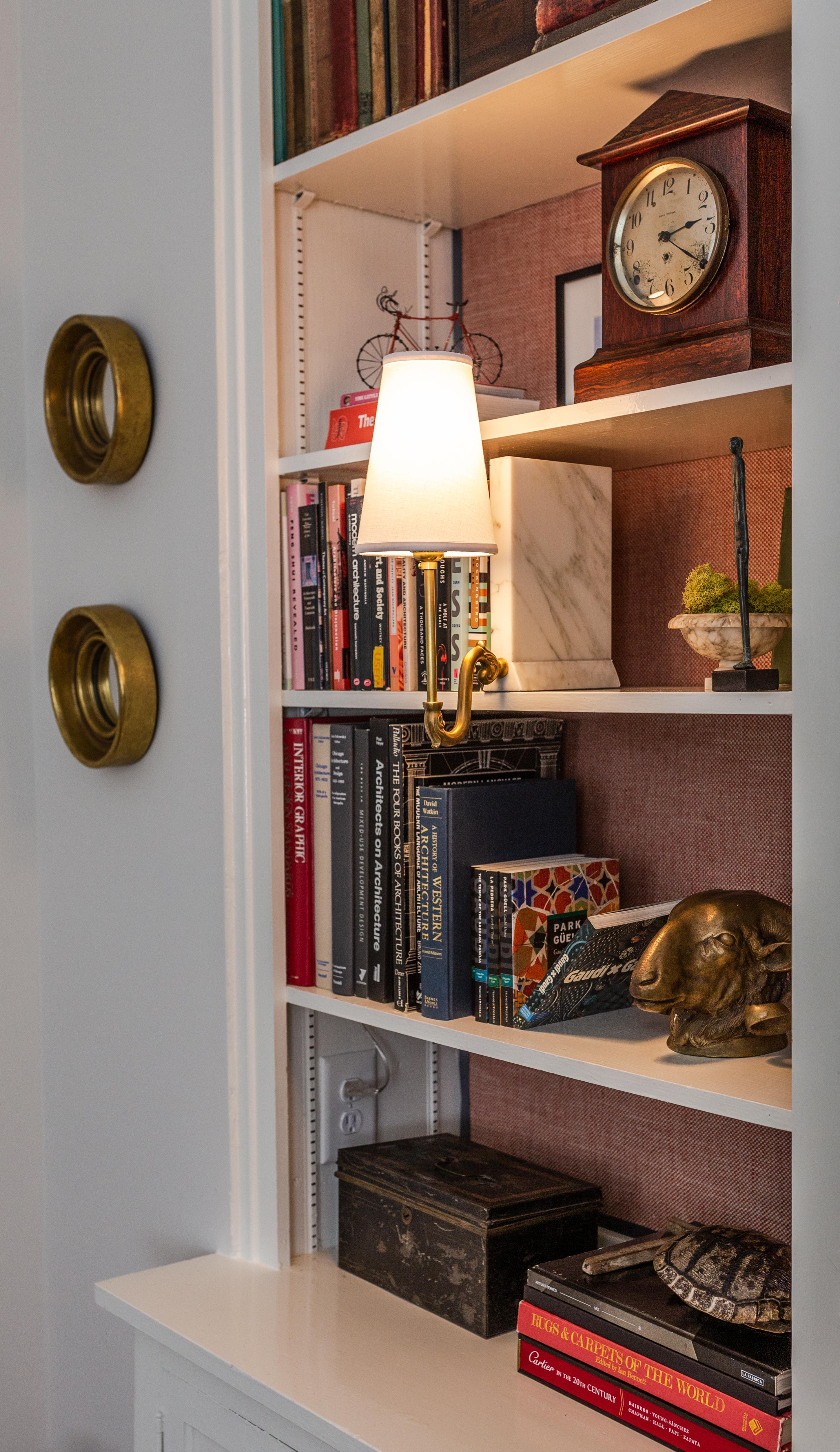 bookcase sconce lighting