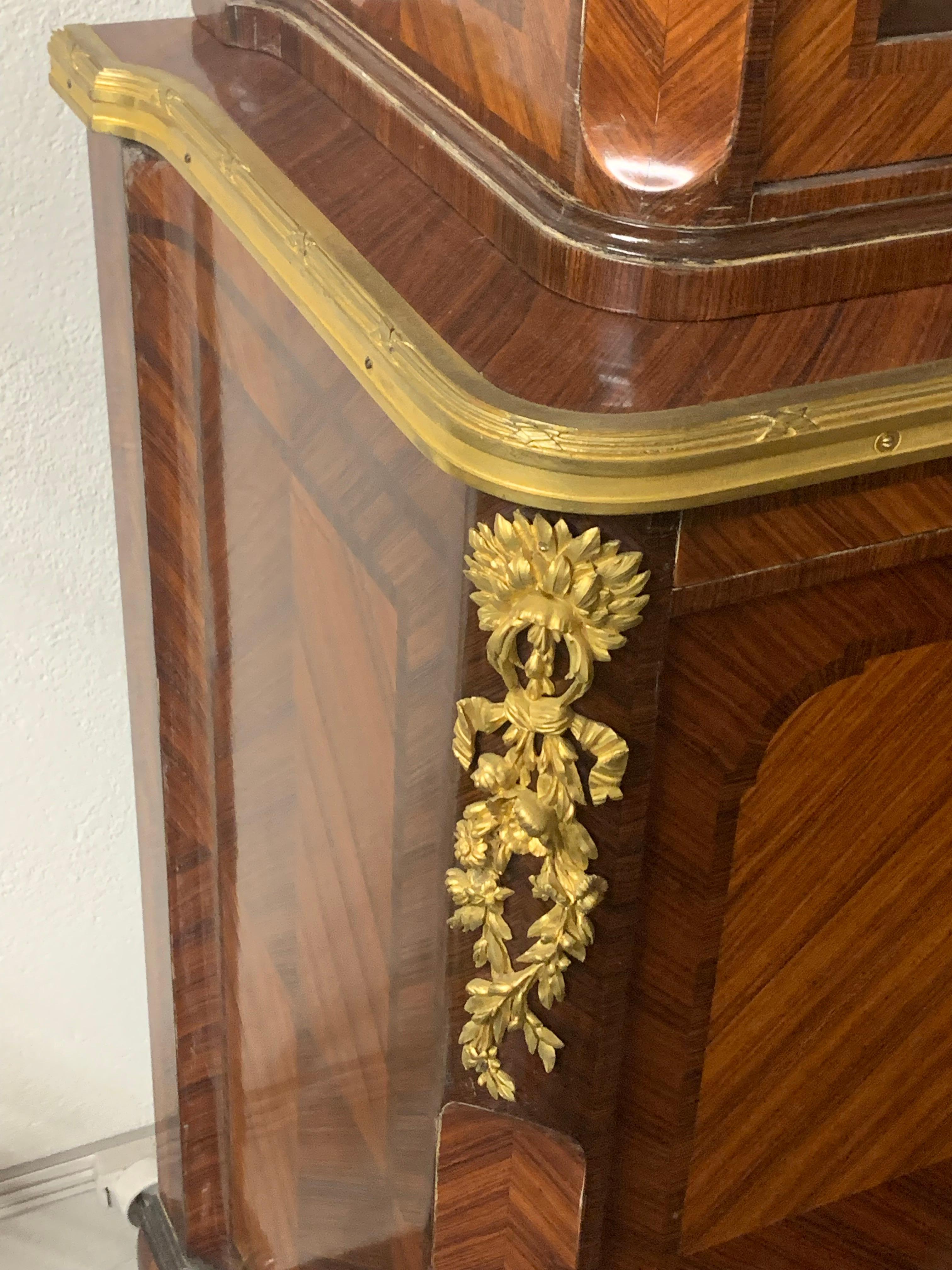 Late 19th Century Library /Secretary in Marquetry by Chevrie For Sale