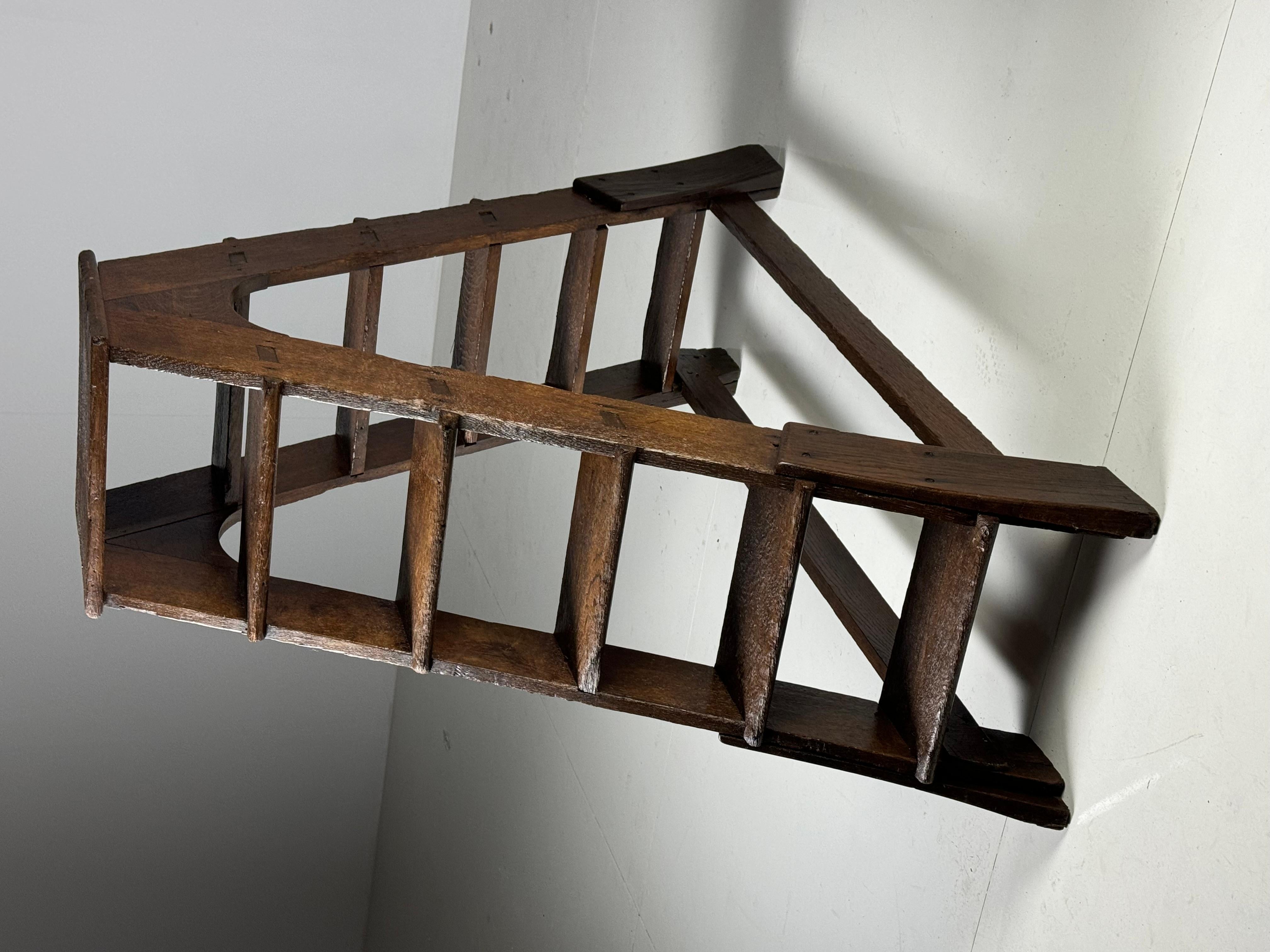 Escalier de bibliothèque en chêne en vente 5