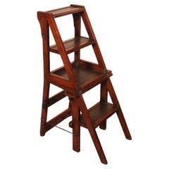 Fauteuil de bibliothèque transformable en chaise - 19ème siècle