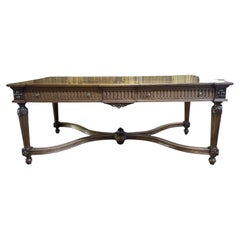 Library Table with Extensions – Neo-Louis XVI Style – Solid Wood – 19th Century