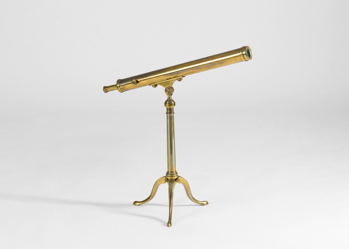 Ottone Telescopio da biblioteca, Regno Unito, XX secolo in vendita