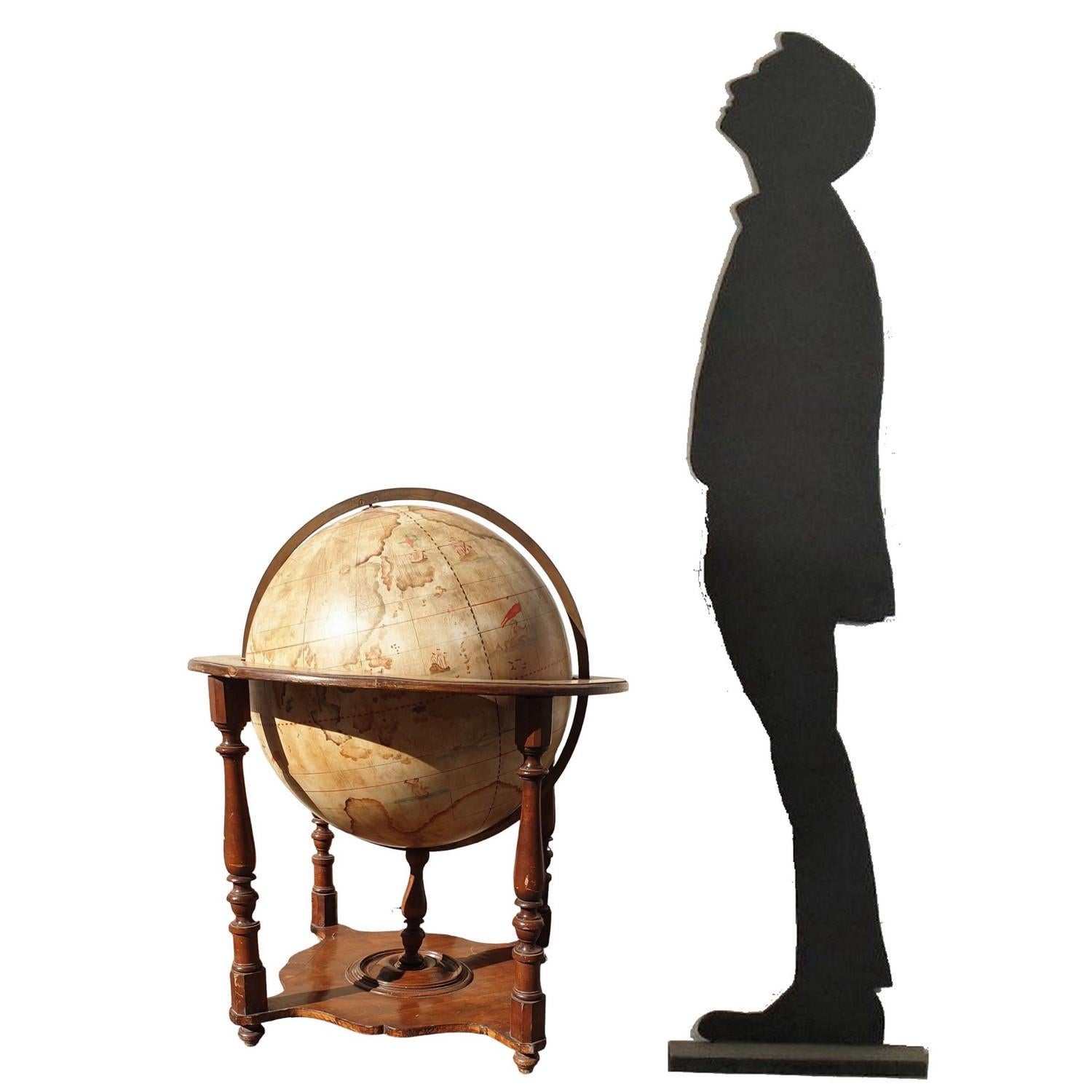 Globe terrestre de bibliothèque sur Stand, fin 19e début 20e siècle en vente 7