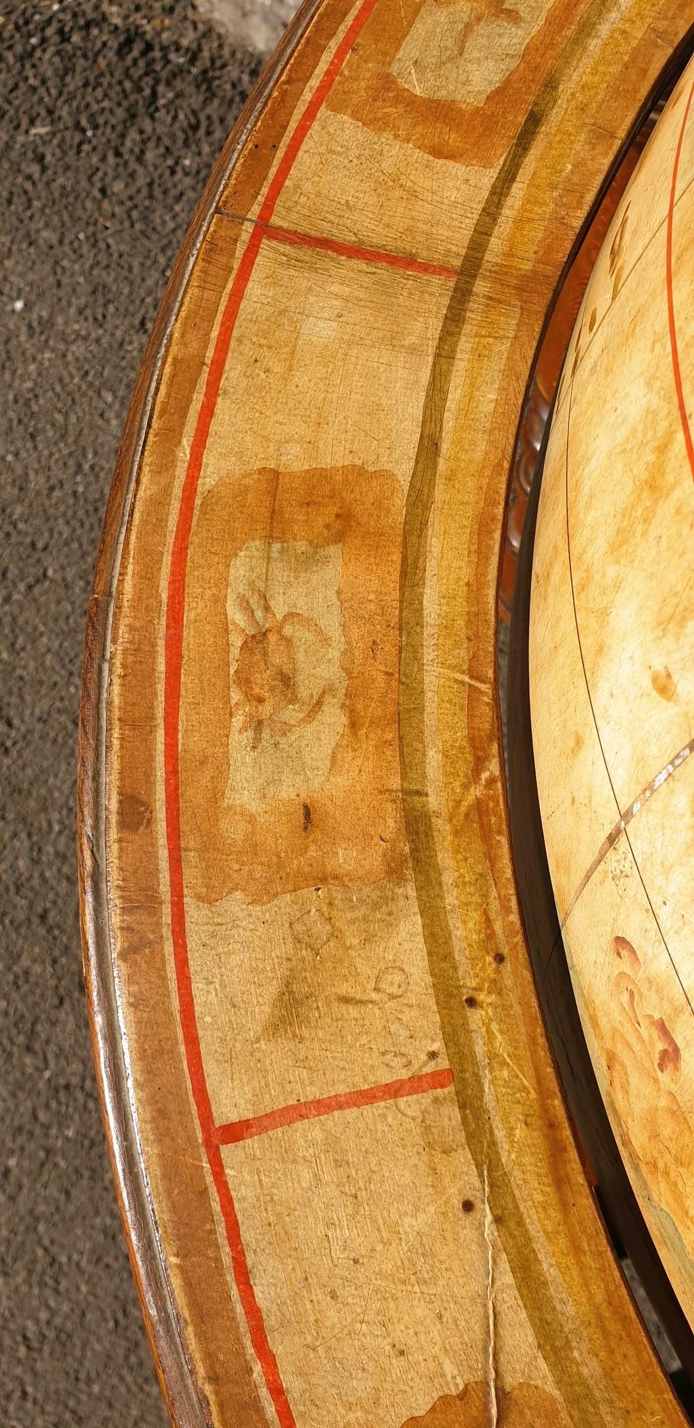 italien Globe terrestre de bibliothèque sur Stand, fin 19e début 20e siècle en vente