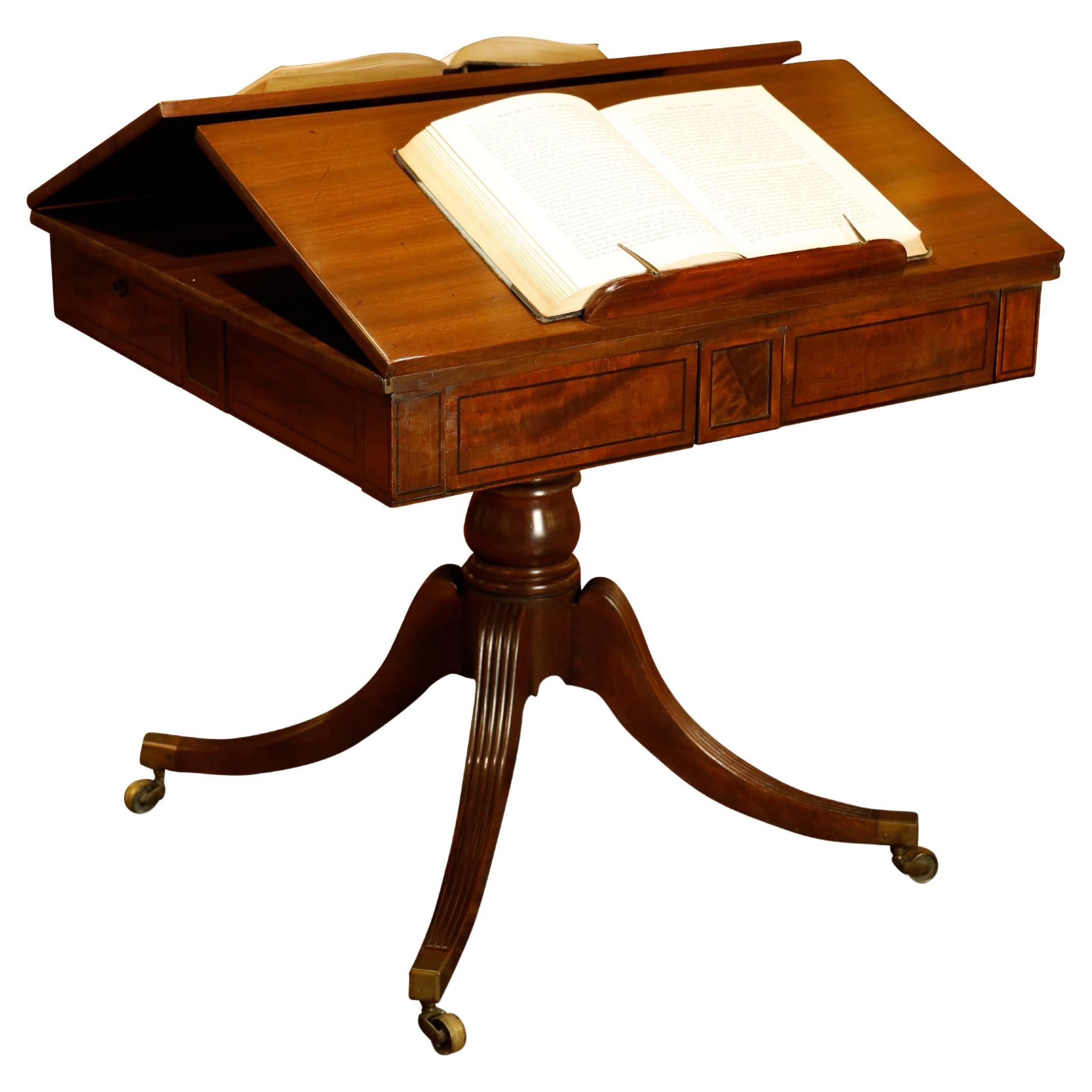 Regency Mahogany Library Table For Sale