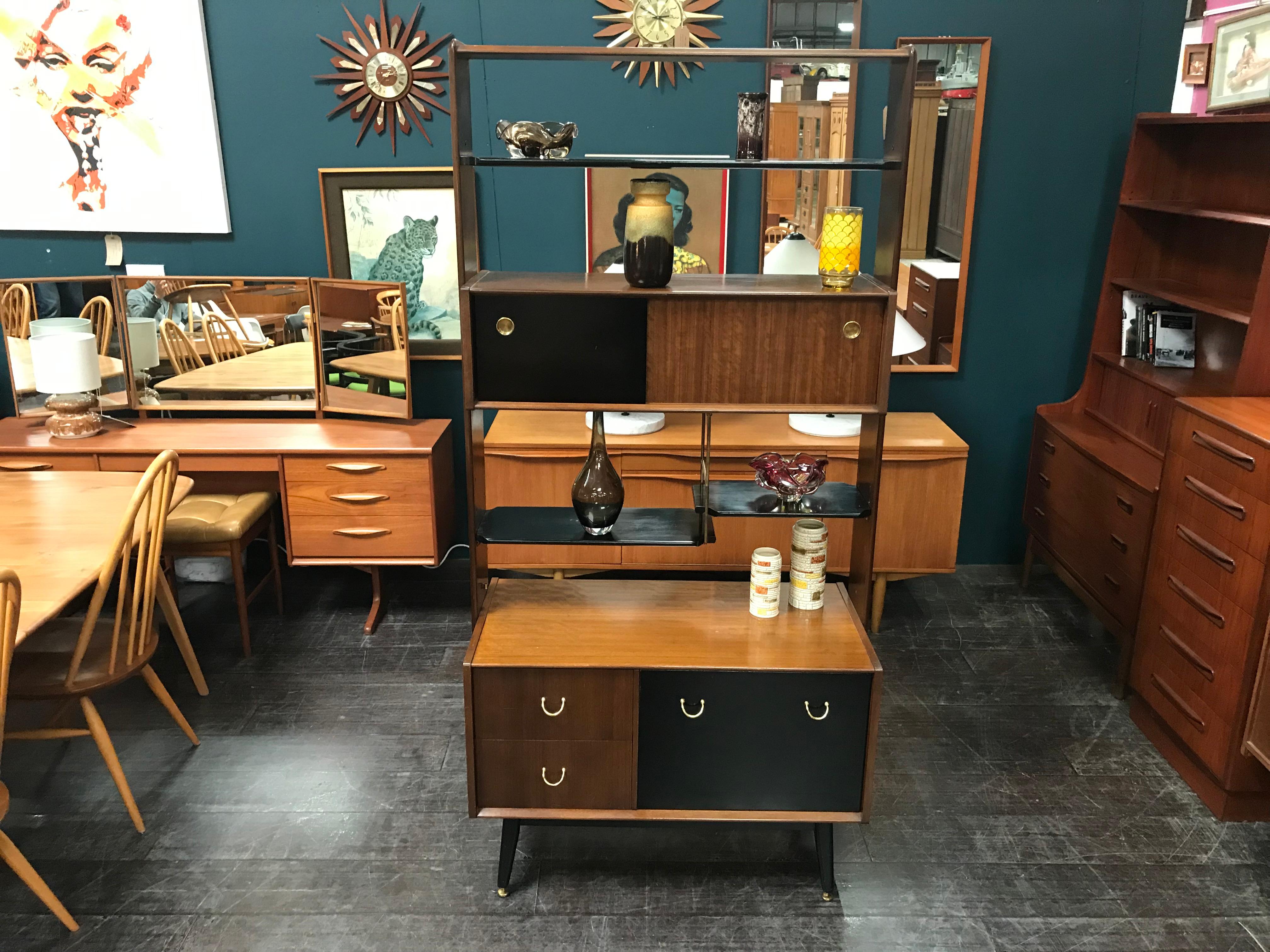 Librenza Midcentury Wall Unit or Room Divider in Afrormosia by E.Gomme