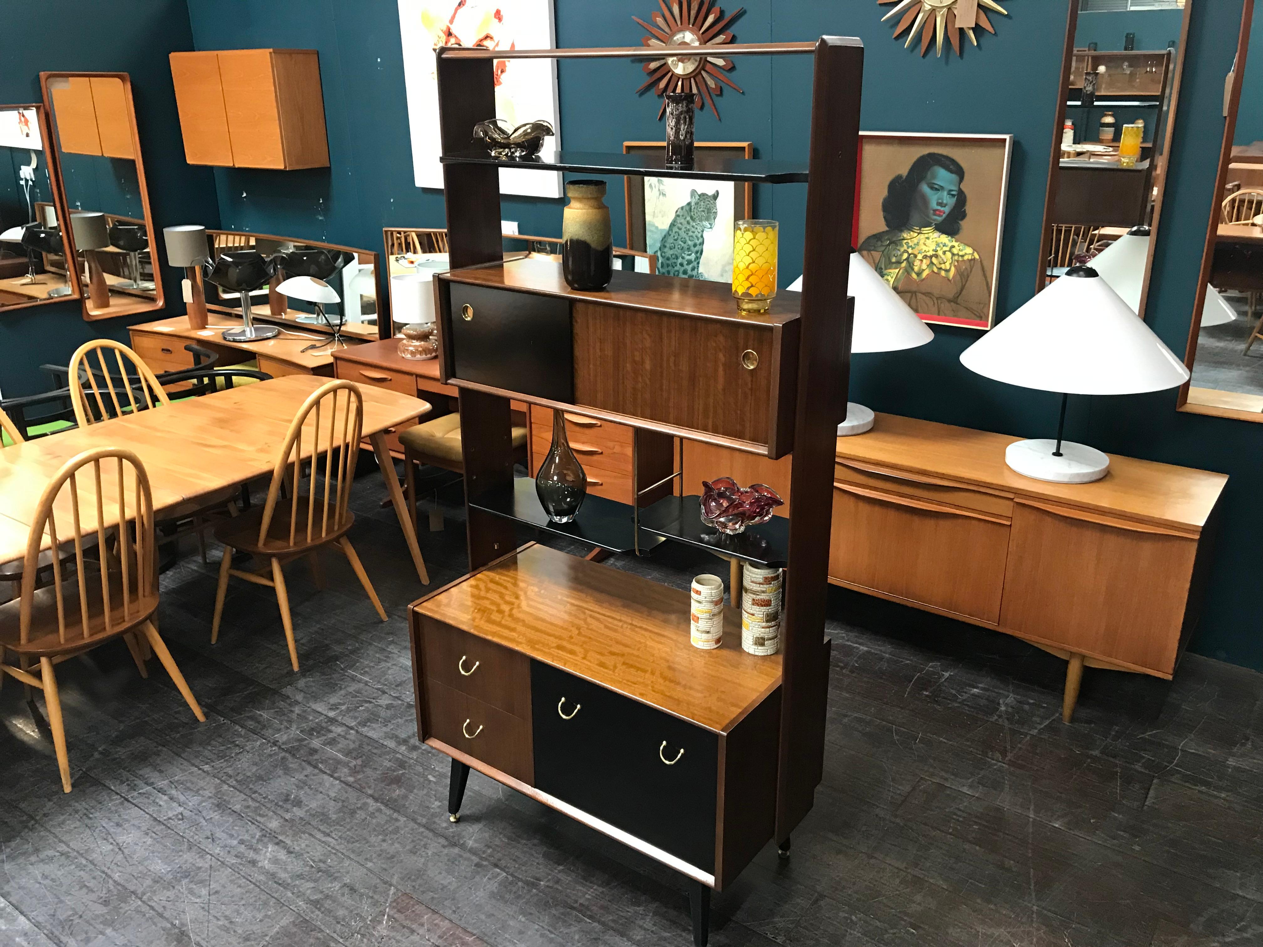 Librenza Midcentury Wall Unit or Room Divider in Afrormosia by E.Gomme