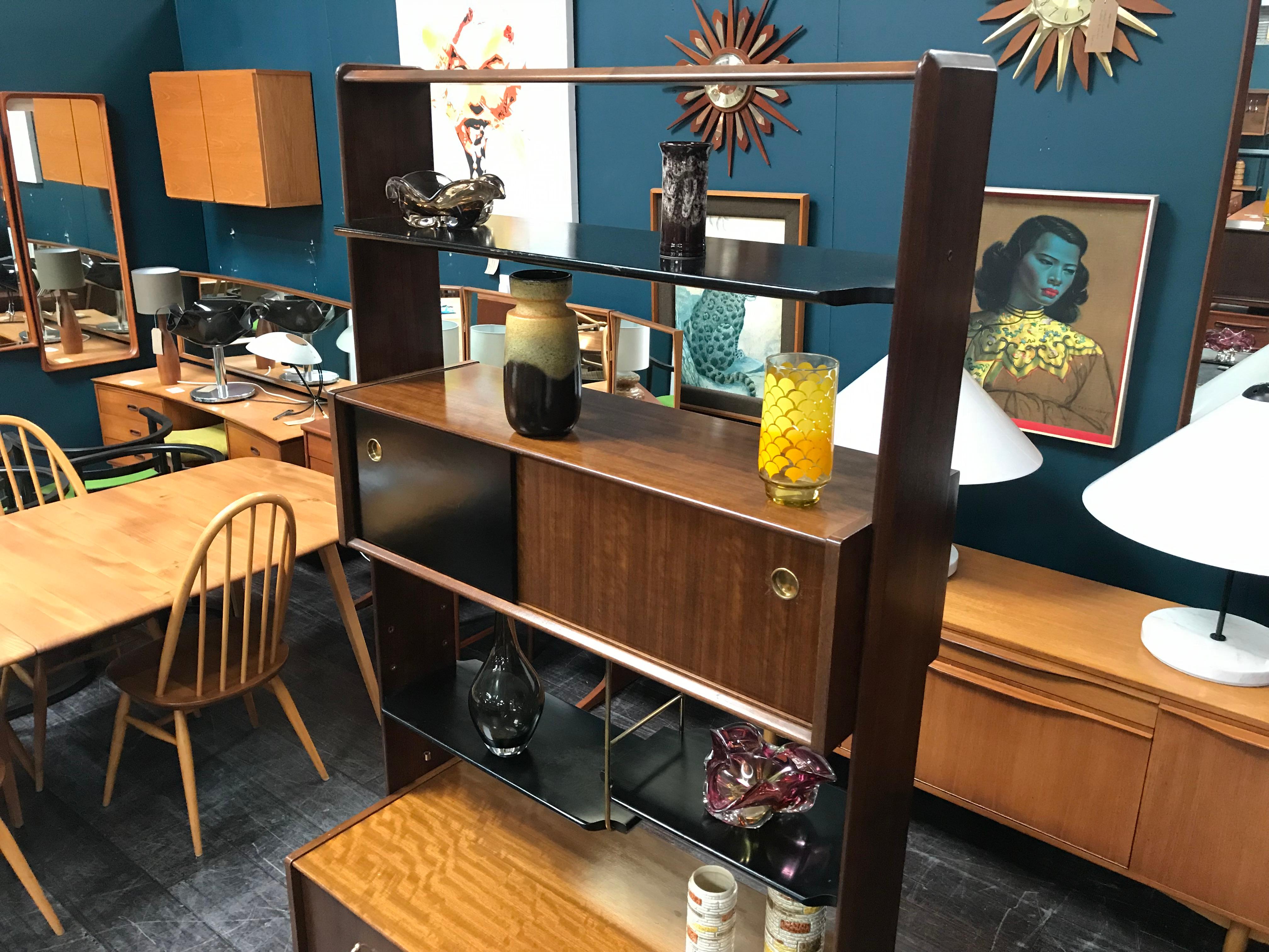 Librenza Midcentury Wall Unit or Room Divider in Afrormosia by E.Gomme