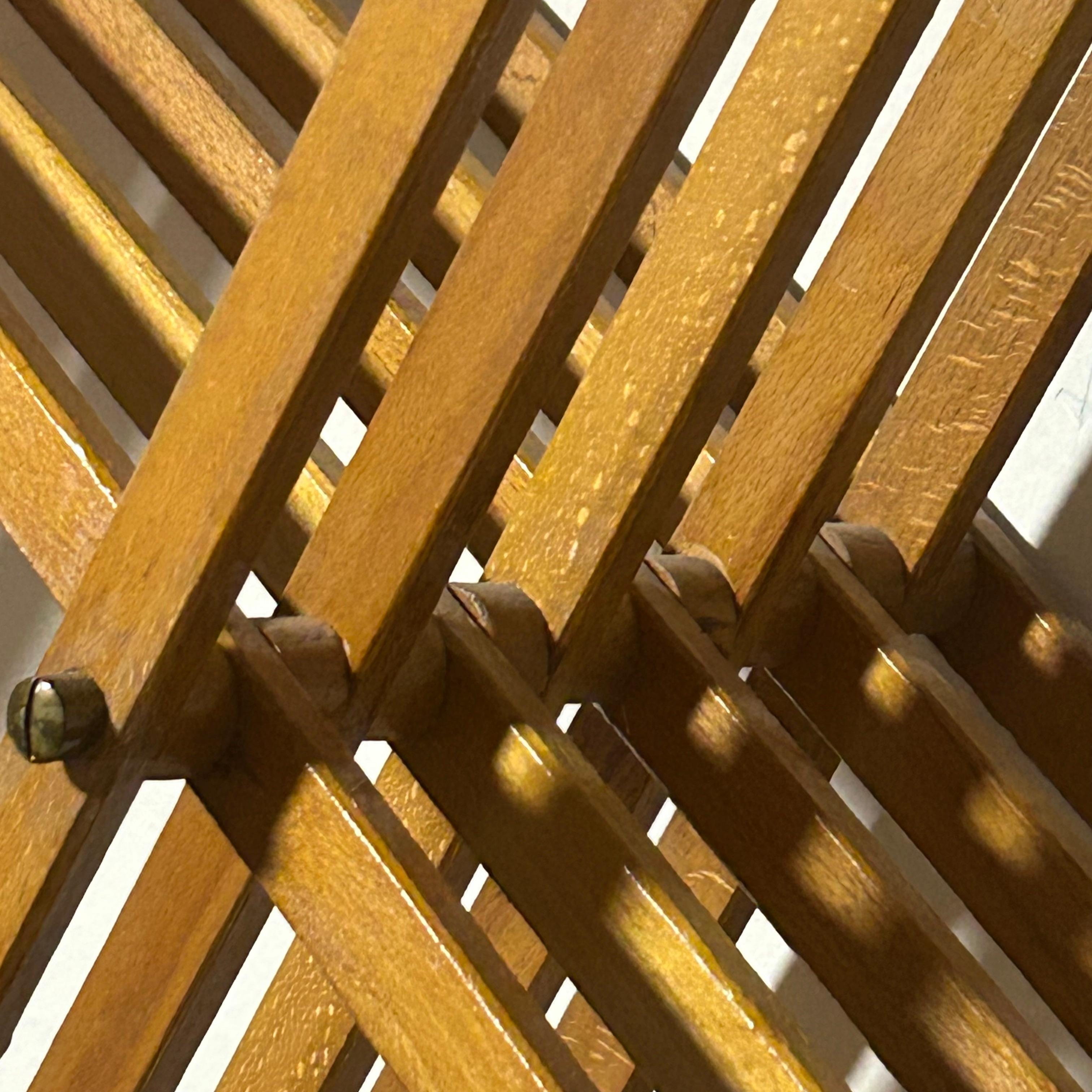 Pantografo-Bücherei in Massivholz und Ottone-Details - Italien - 70er Jahre im Angebot 3