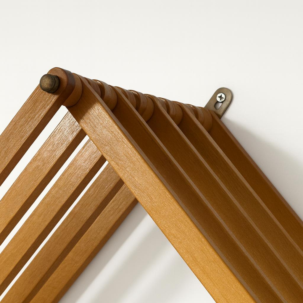 Pantografo-Bücherei in Massivholz und Ottone-Details - Italien - 70er Jahre (Ende des 20. Jahrhunderts) im Angebot