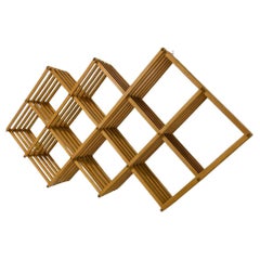 Libreria a Pantografo in Legno Massello e Dettagli in Ottone - Italia - Anni
70