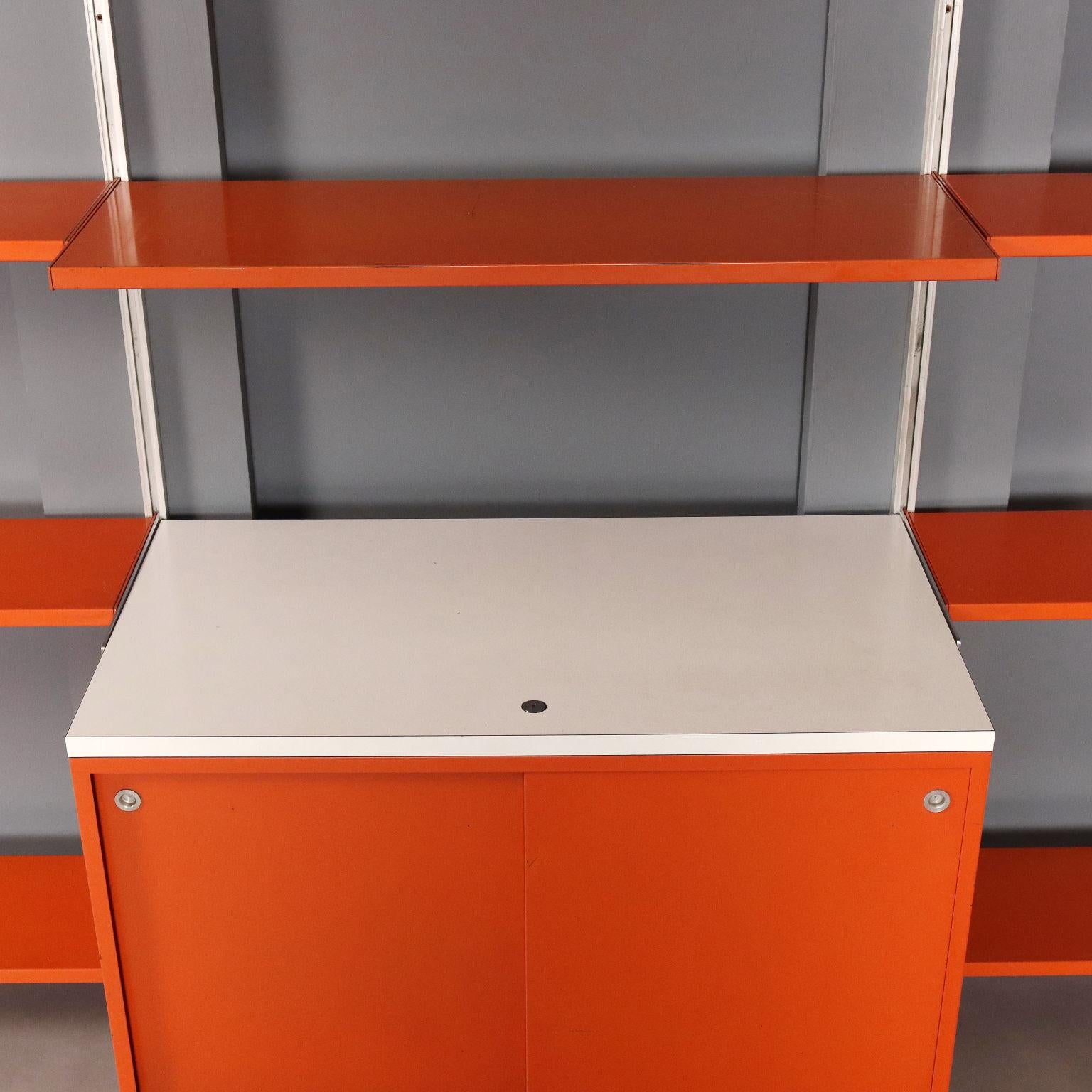 Smaltato Libreria a Parete Anni 70 in vendita