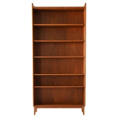 Libreria a parete scandinava in teak, anni '50/'60