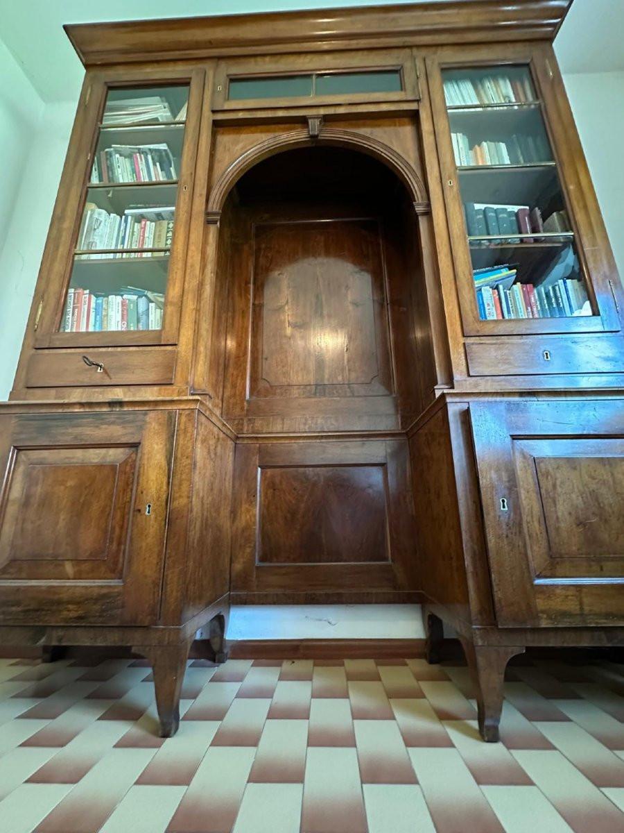 19th Century Libreria “a ponte” in noce massiccio – Veneto, primi decenni del XIX secolo in vendita