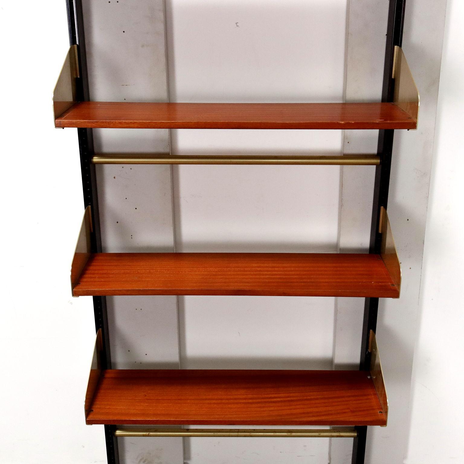 Mid-20th Century 1950s wall-mounted bookcase