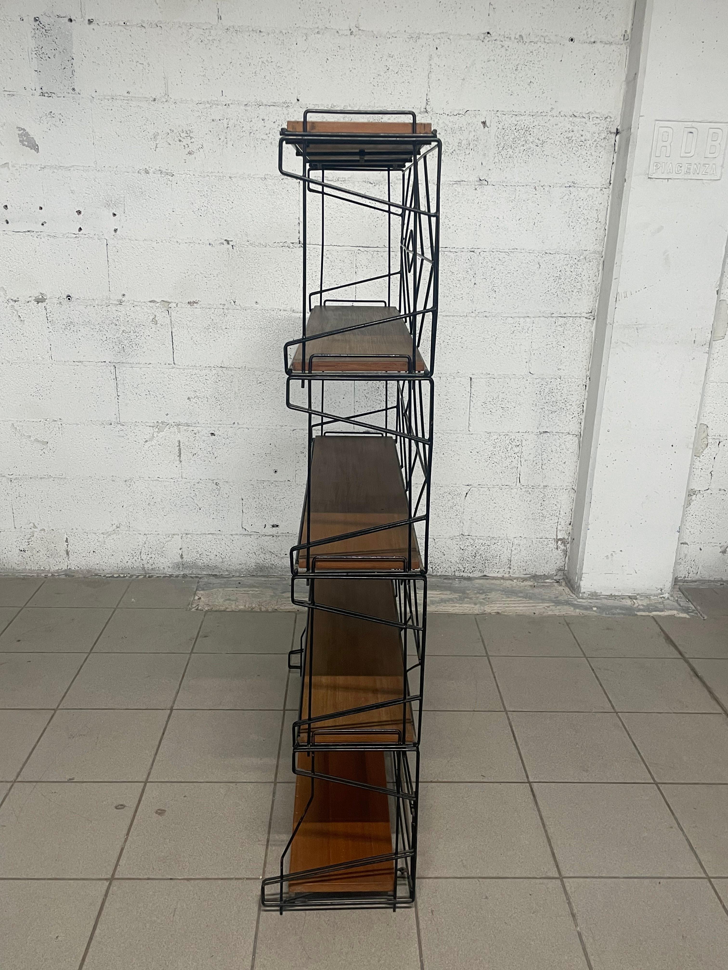 1960s bookcase with wire mesh For Sale 10