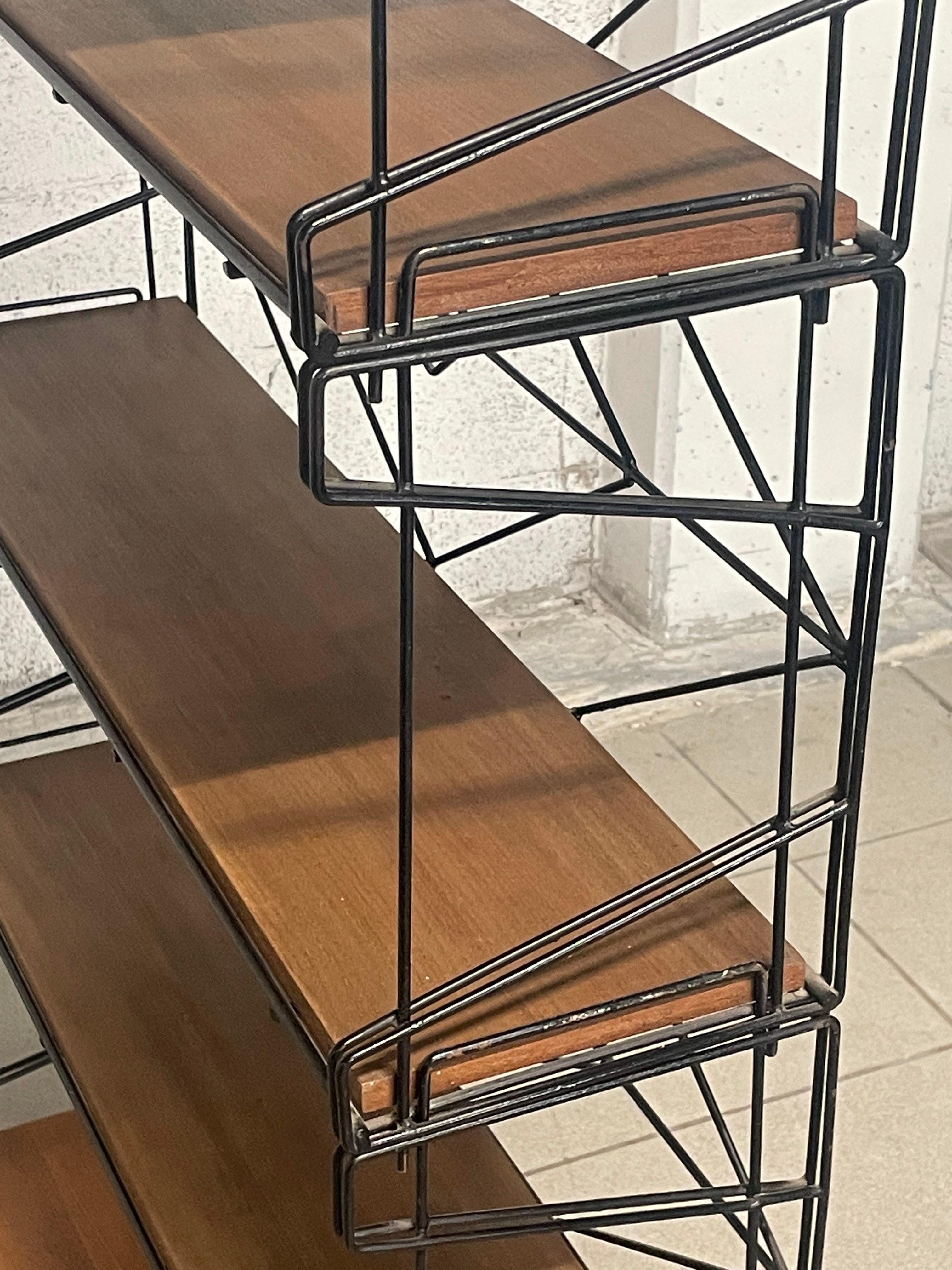 1960s bookcase with wire mesh For Sale 13