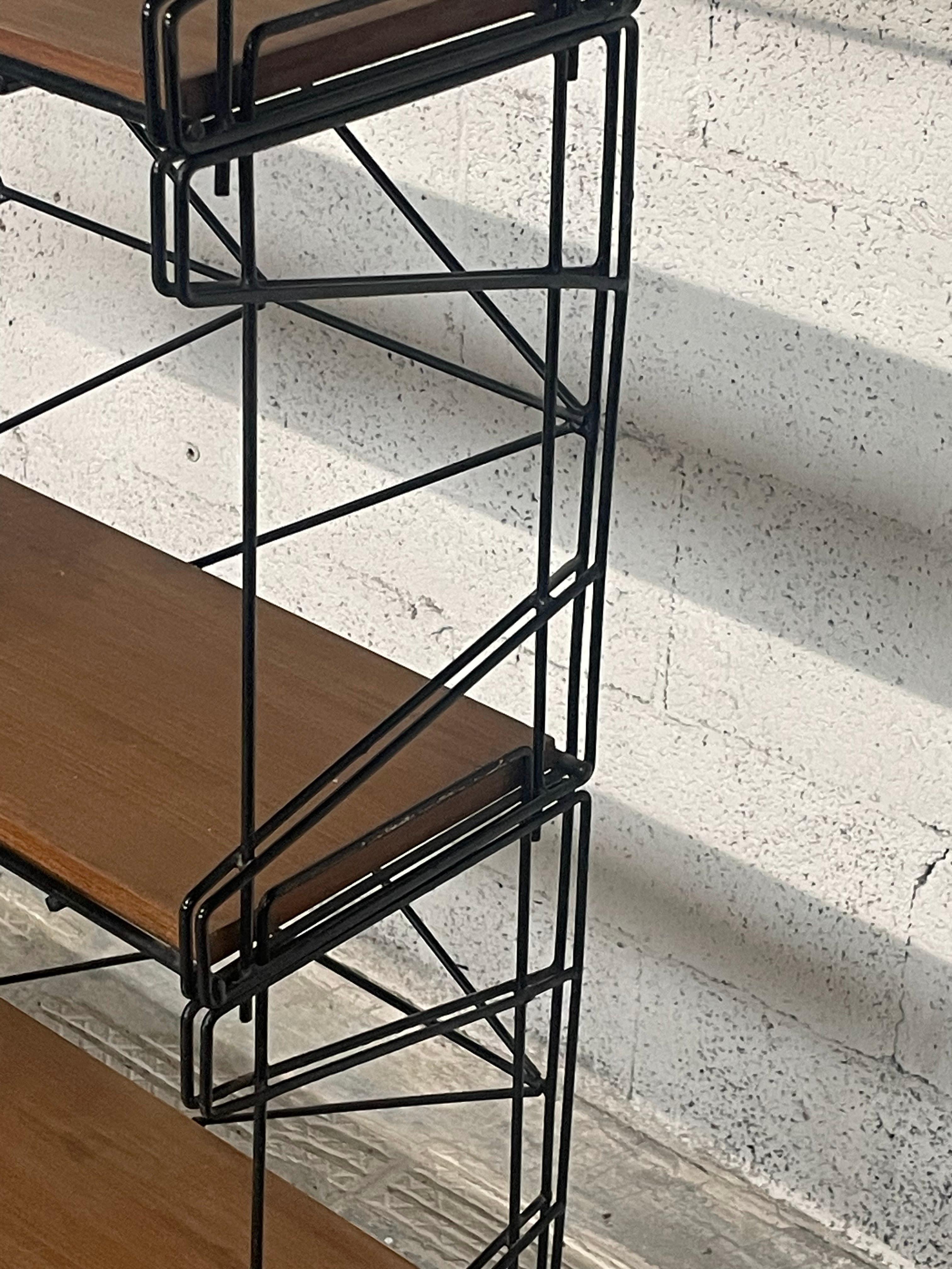 1960s bookcase with wire mesh For Sale 1