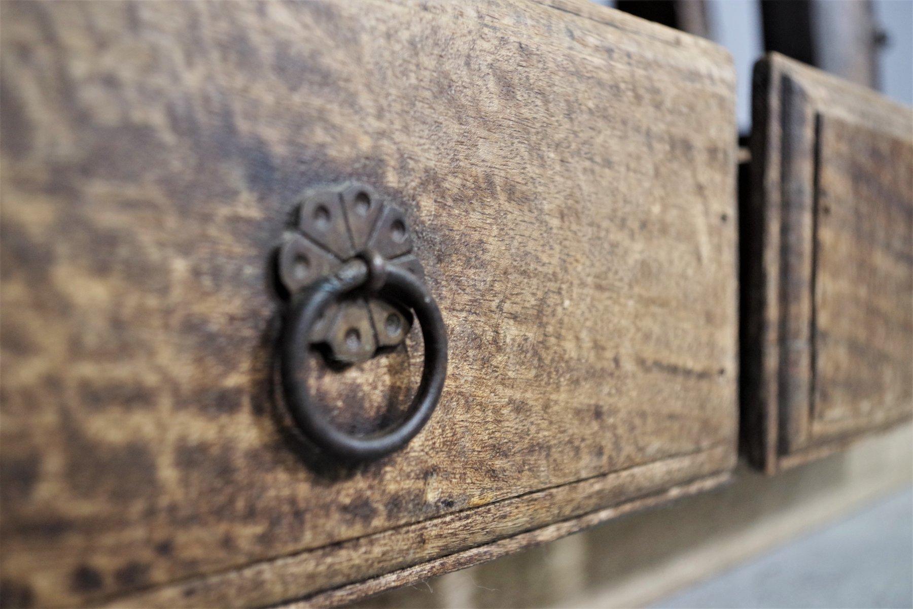 Antique bookcase made of Indian teak wood For Sale 6
