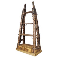 Antique bookcase made of Indian teak wood