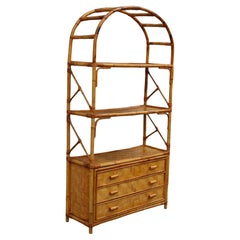 Libreria  Cassettiera in Bambo Italiana Mid-century Design 1950