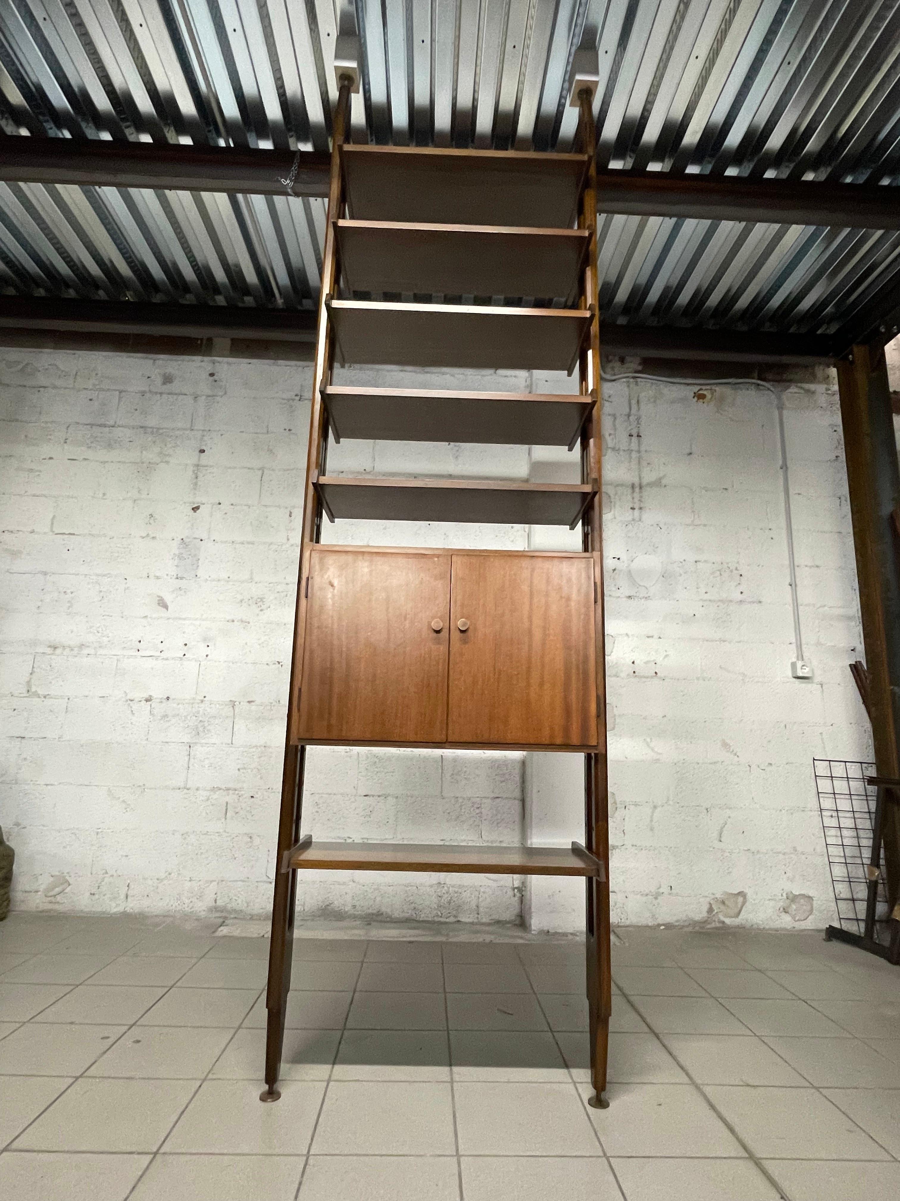Libreria cielo-terra anni '50-'60 a una campata in vendita 7