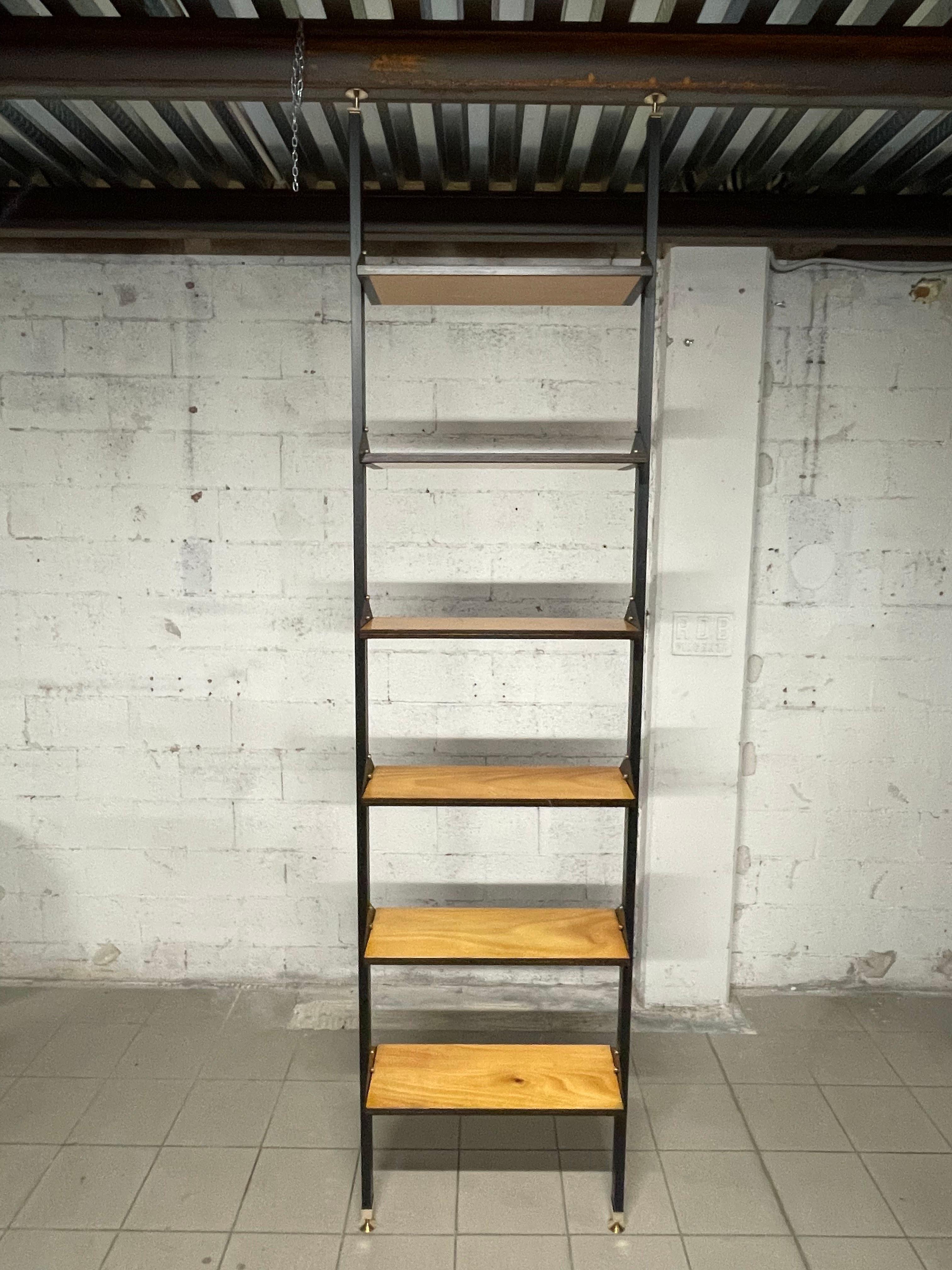 Mid-Century Modern 1960s sky-ground bookcase For Sale