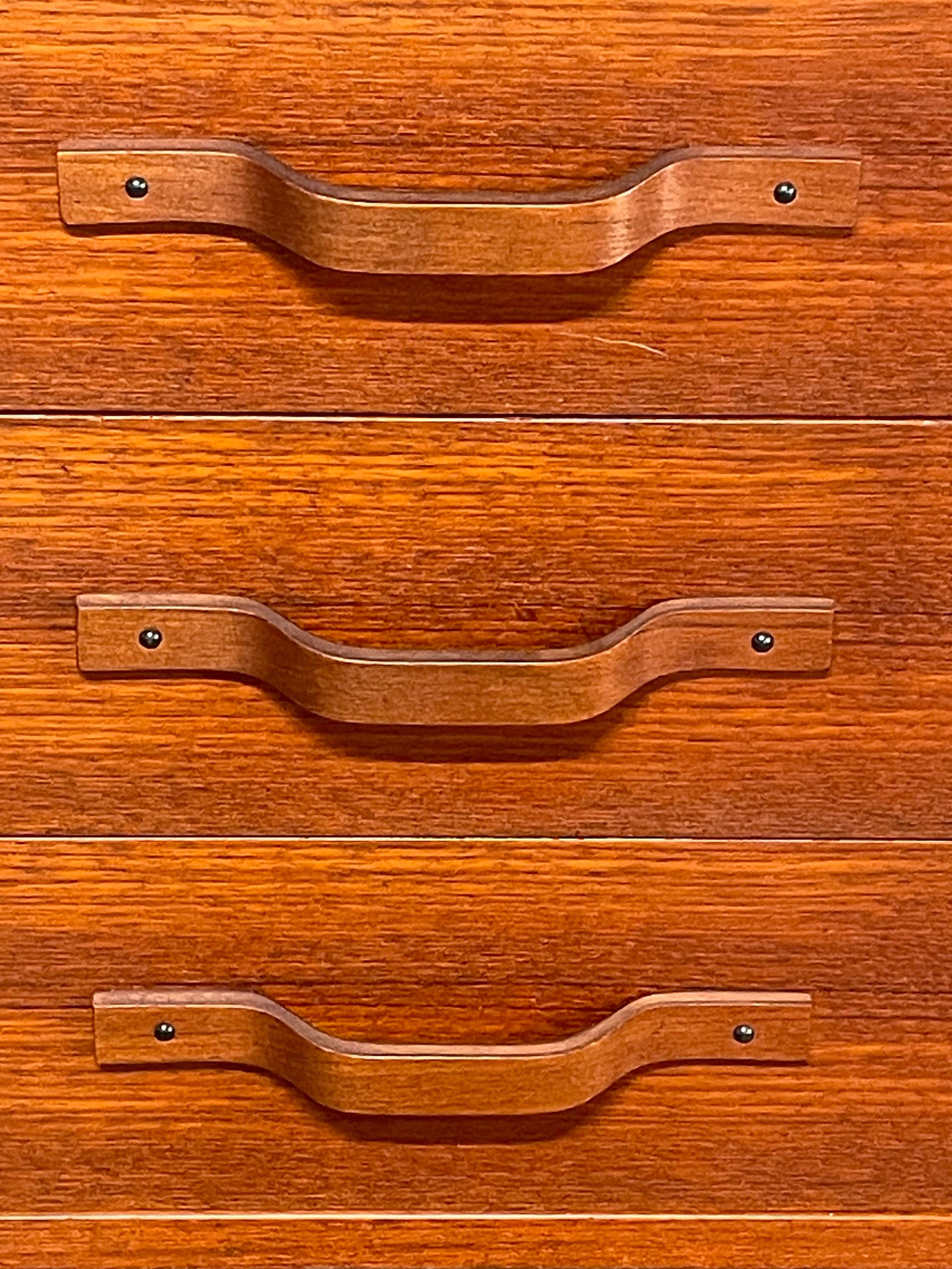 Libreria cielo-terra anni '60 in legno di teak 3