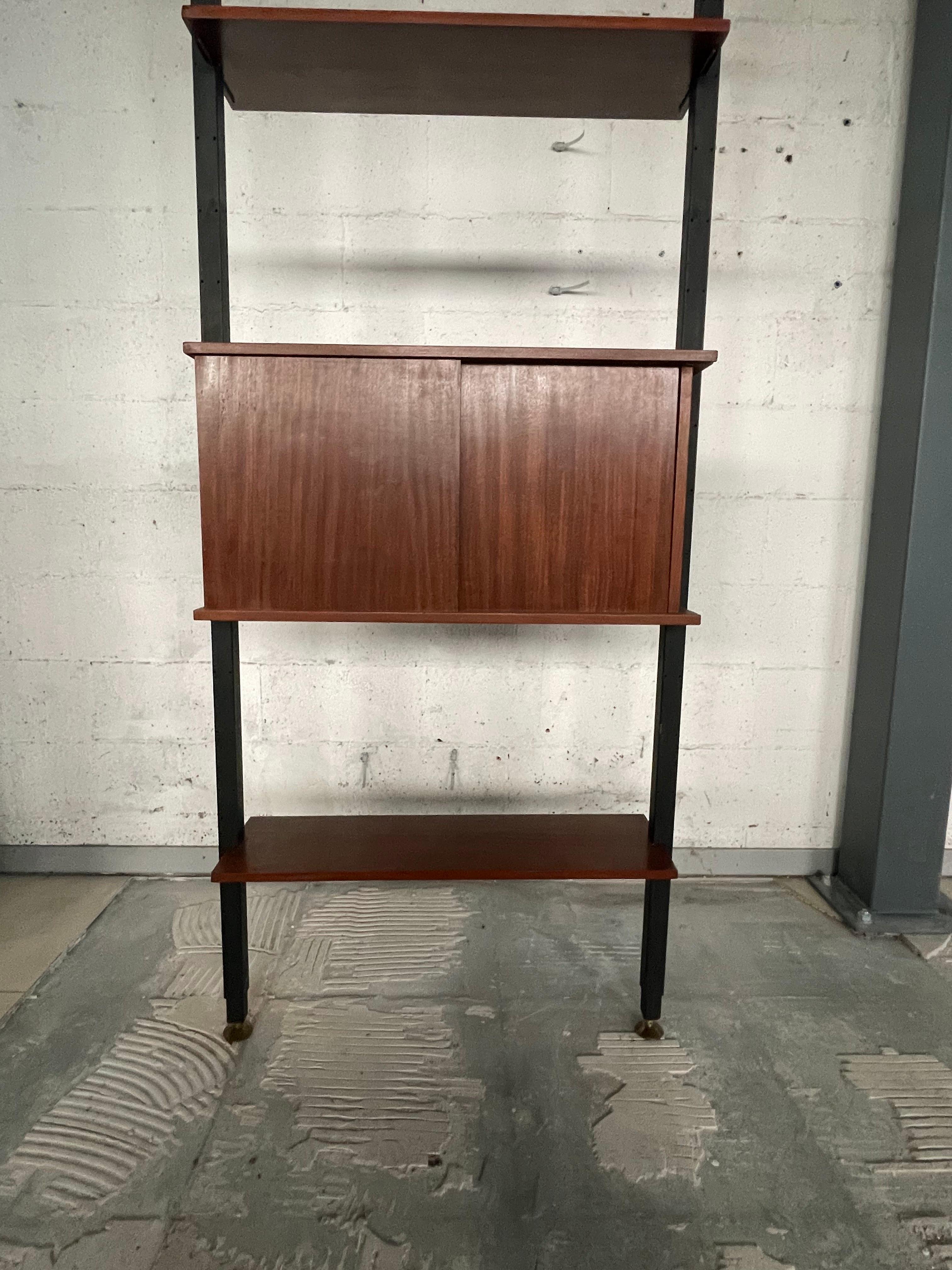 Mid-20th Century 1960s sky-ground bookcase, Italy For Sale
