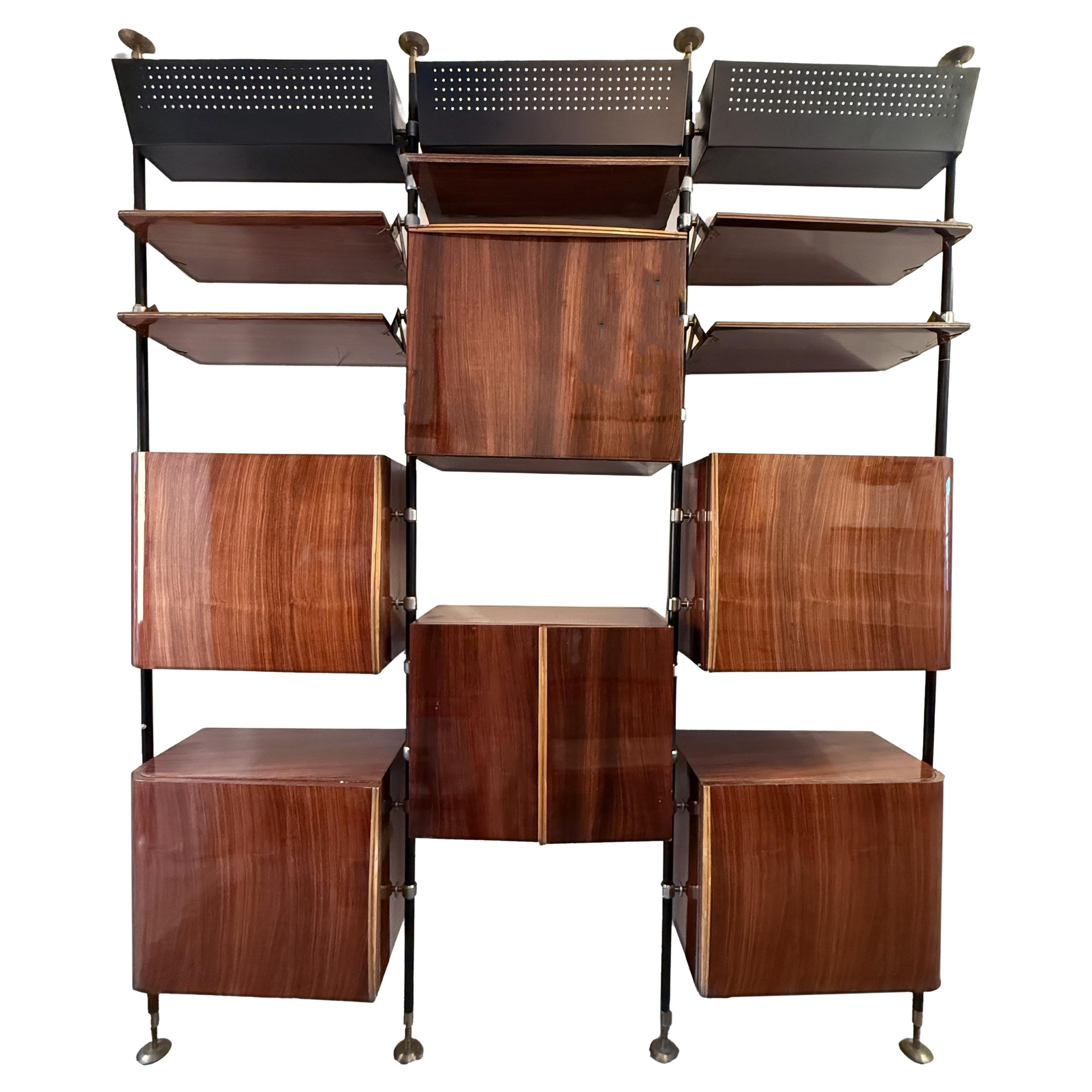 Libreria cielo-terra luminosa, tre campate, 1950 in vendita