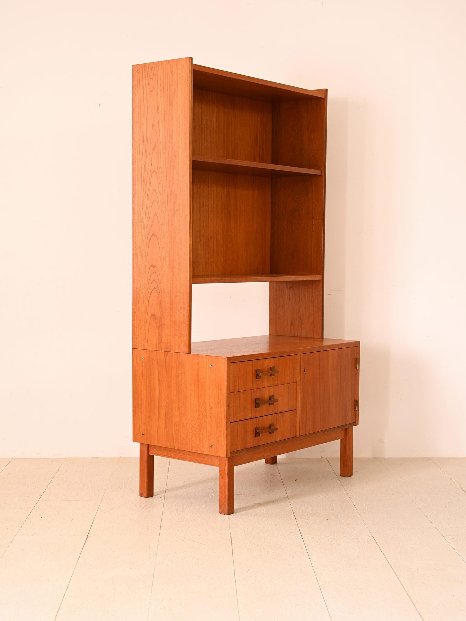 Scandinavian Bookcase with drawers For Sale