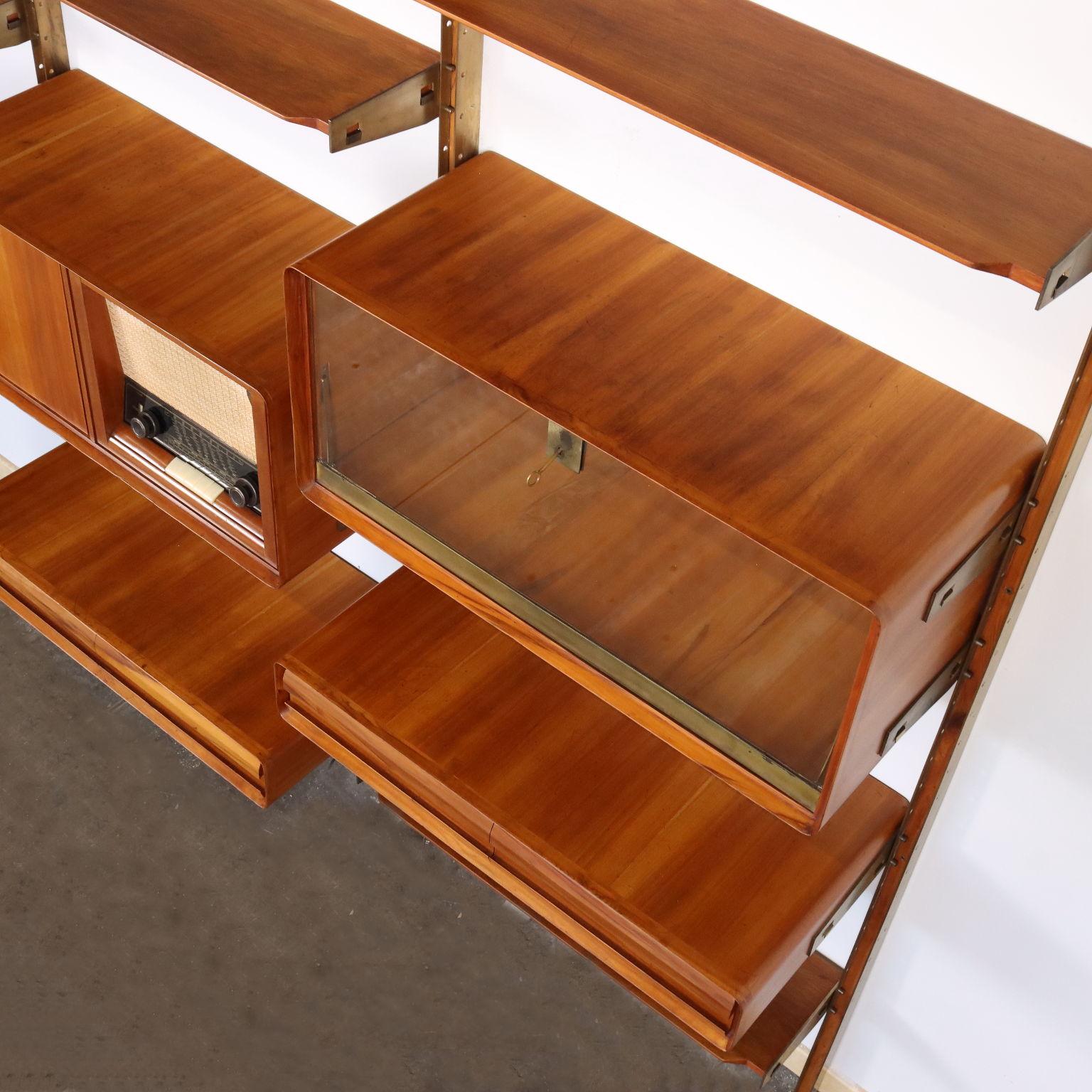 Libreria con Impianto Stereofonico, Anni 50-60 12