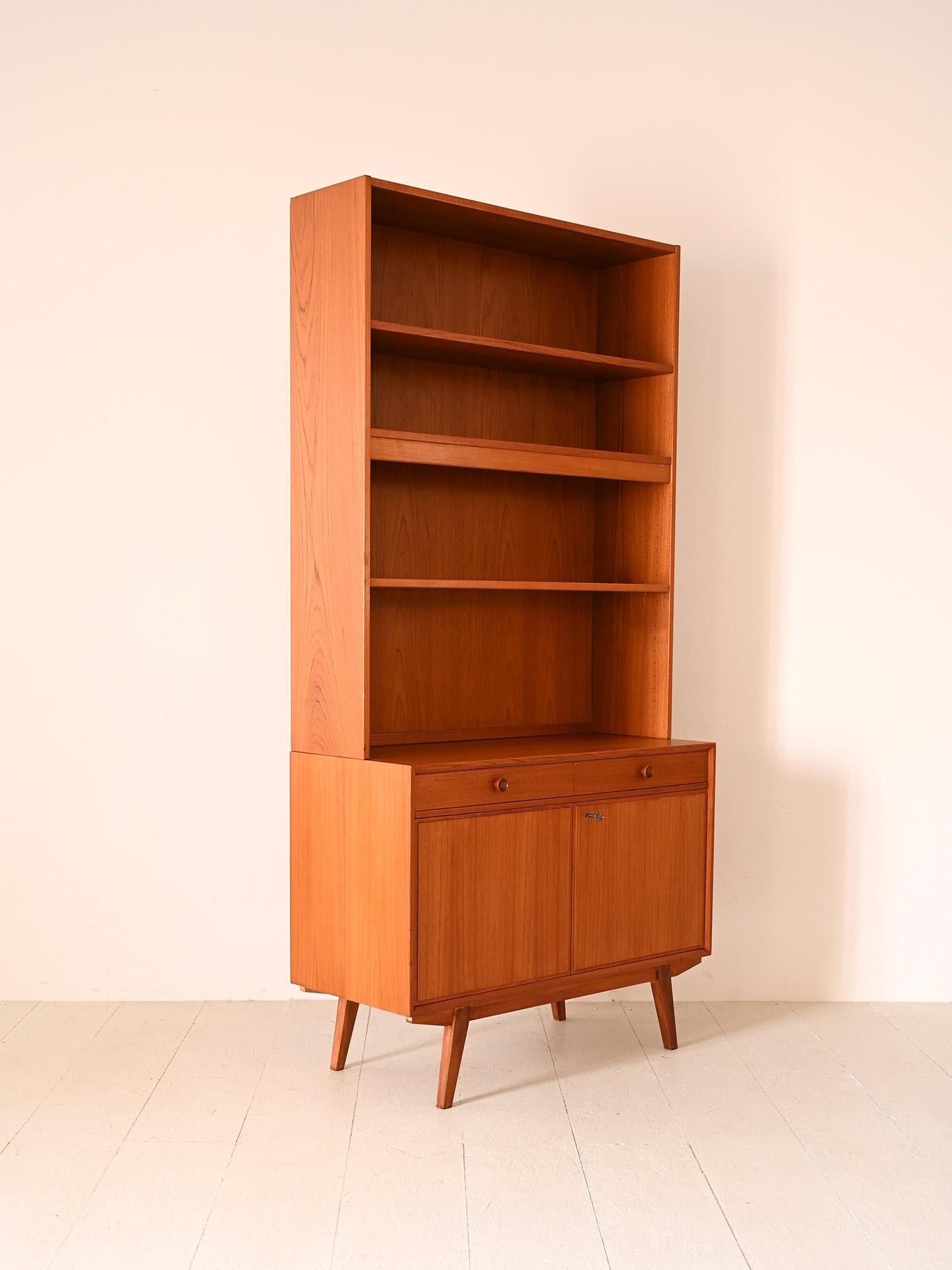 Mid-20th Century Bookcase with small sideboard For Sale