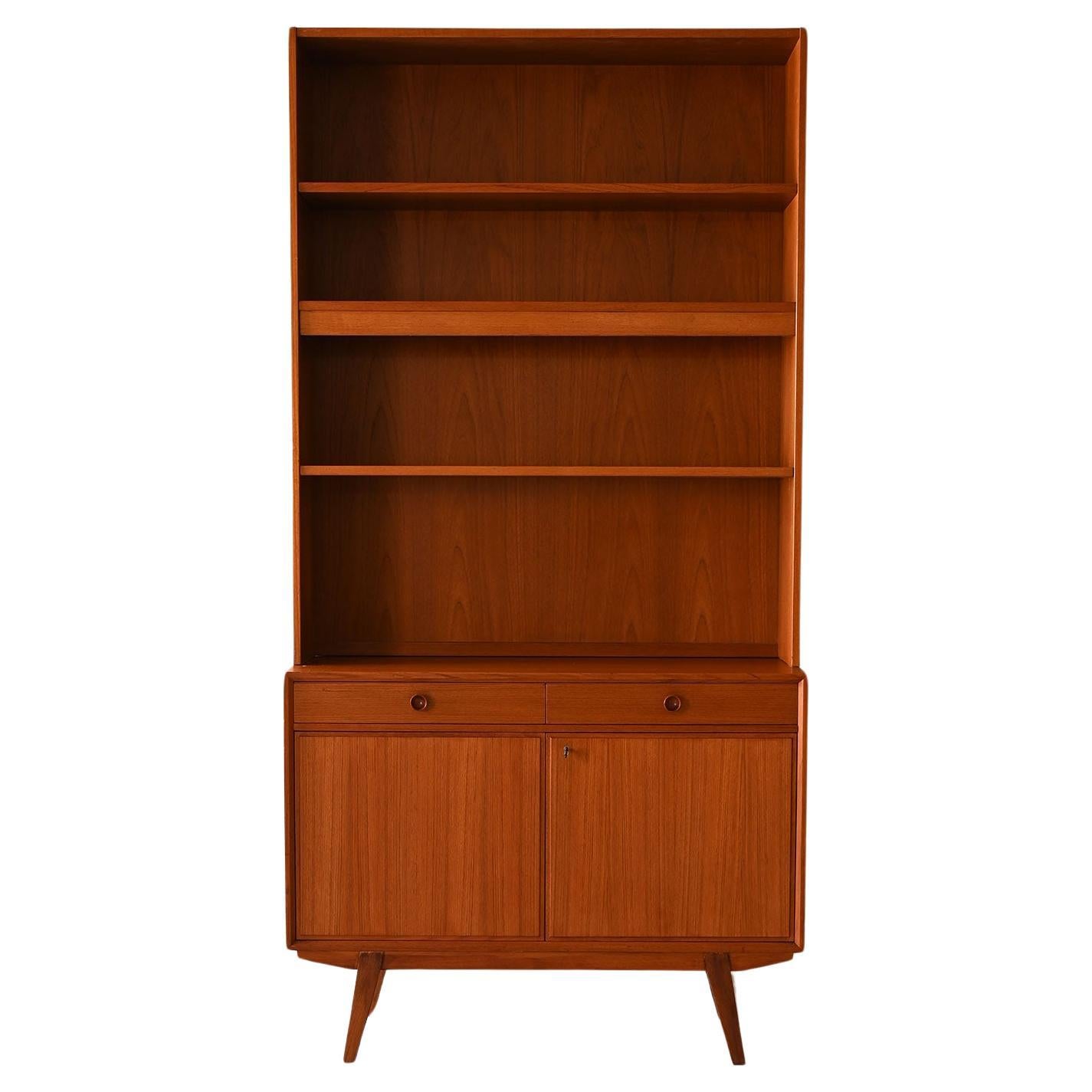 Bookcase with small sideboard For Sale