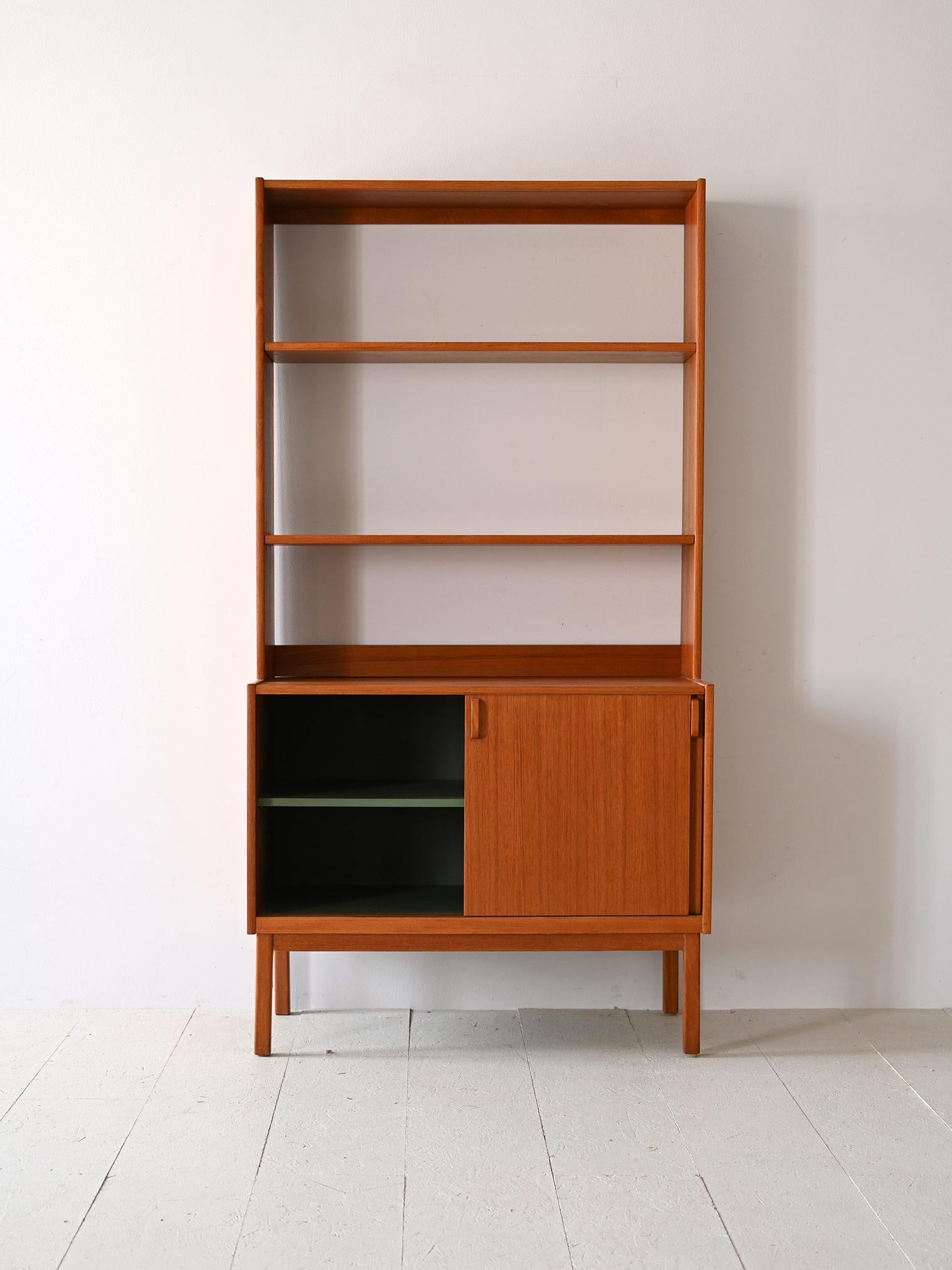 Swedish Bookcase with storage compartment produced by Bodafors For Sale