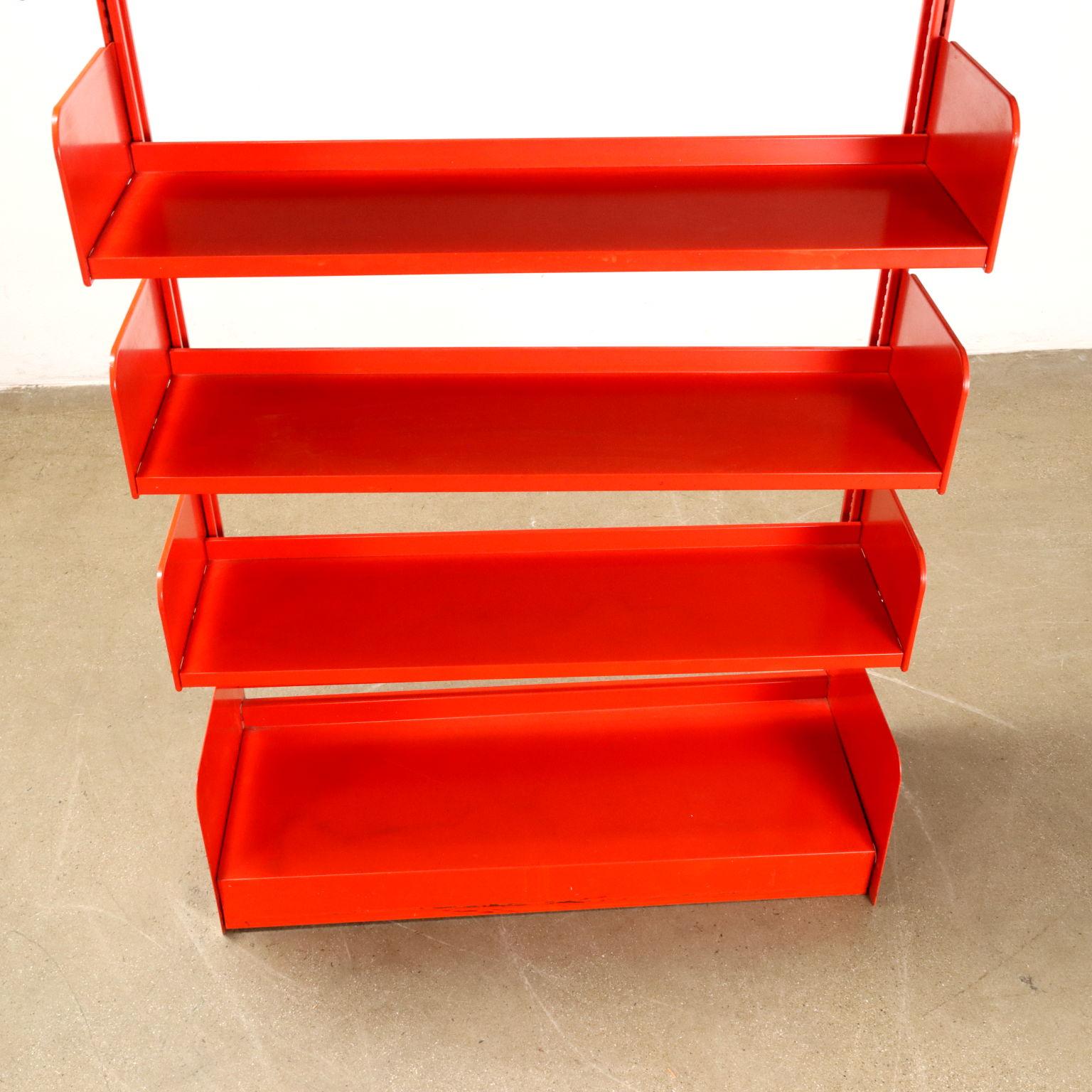 Mid-Century moderno Libreria 'Congresso' Lips Vago Anni 70 rosso